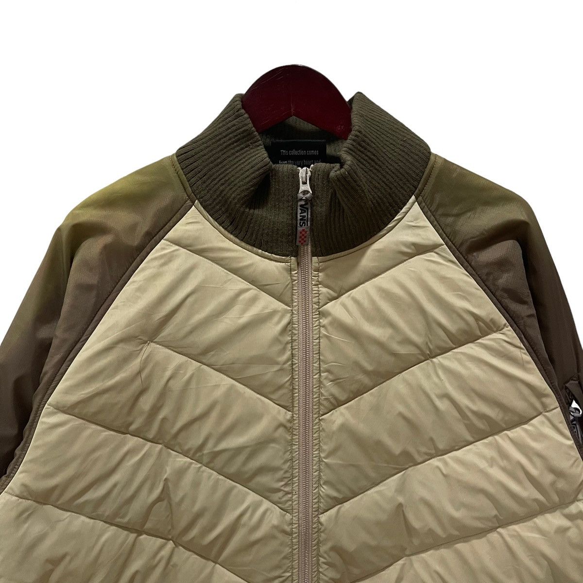 Vans × Vintage Vintage 90s VANS Puffer Zipper Bomber Jacket Size US L / EU 52-54 / 3 - 2 Thumbnail