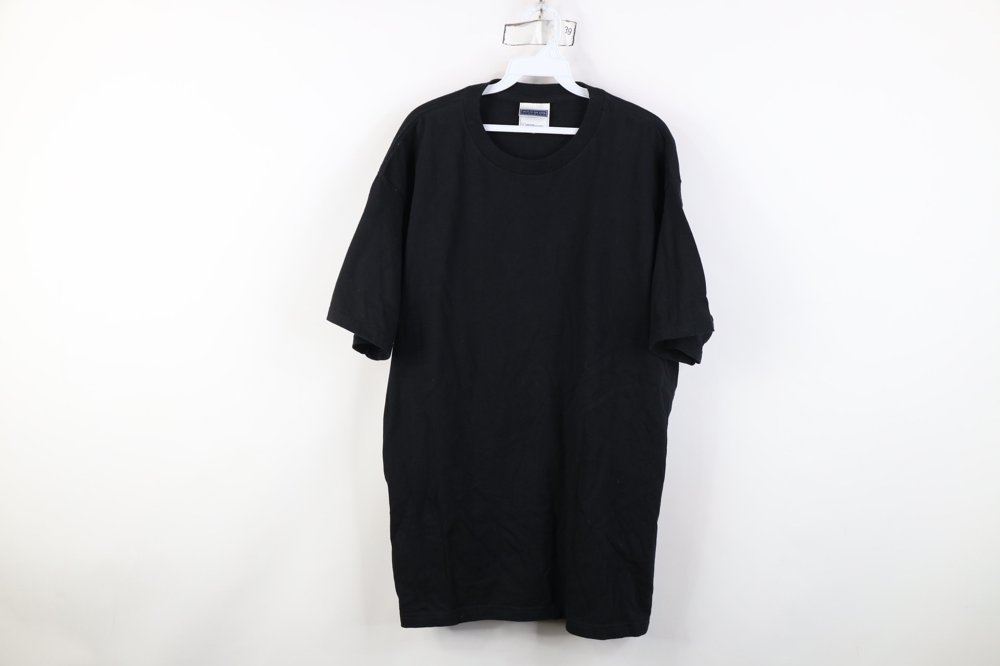 Vintage Vintage 90s Y2K Streetwear Blank Heavy Cotton T-Shirt Black Size US XL / EU 56 / 4 - 1 Thumbnail