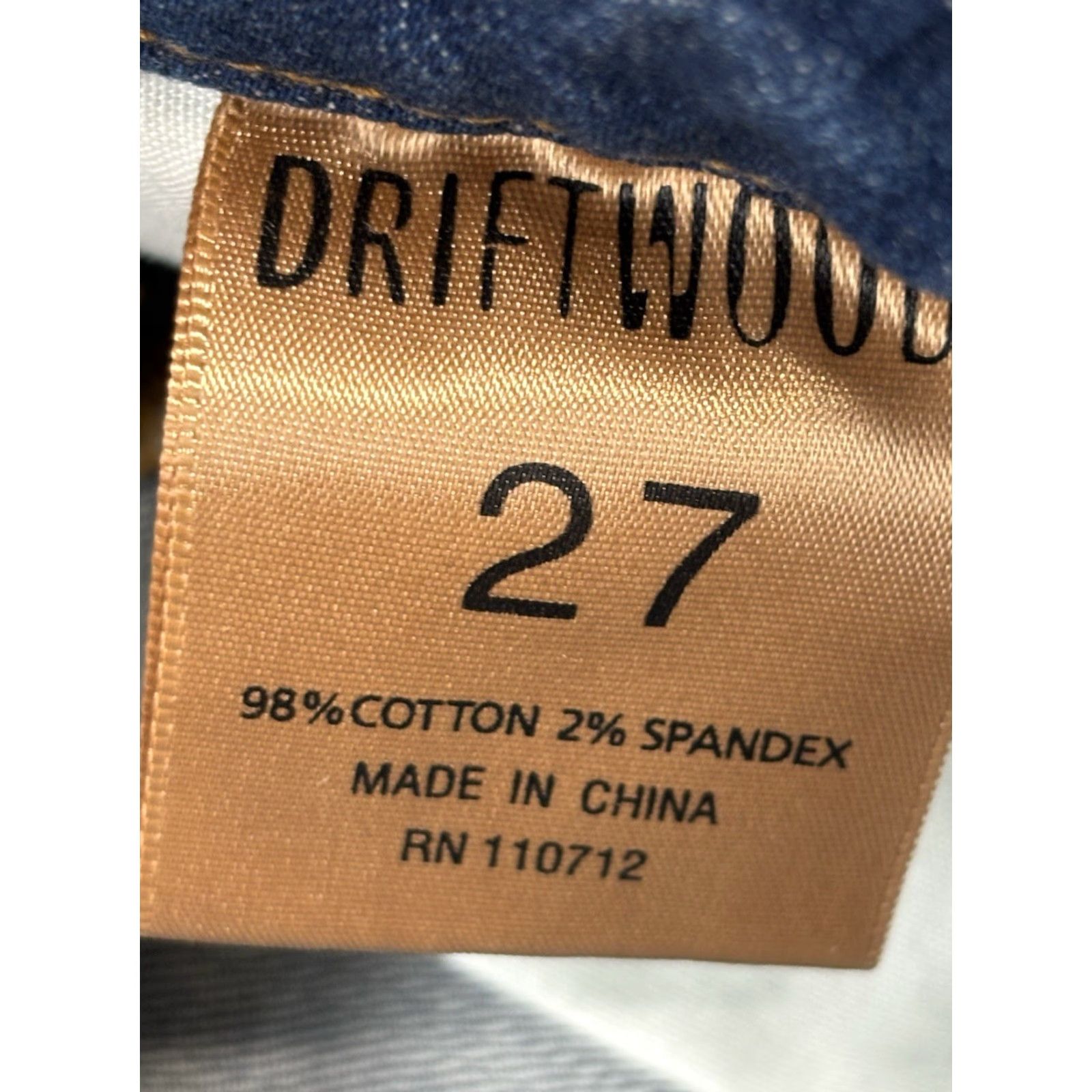 Vintage Driftwood Jeans Womens 27 Straight 28x31 Blue Embroidered Logo Pockets Regular Denim Cotton Blend Cut Read Size 28" / US 6 / IT 42 - 7 Thumbnail