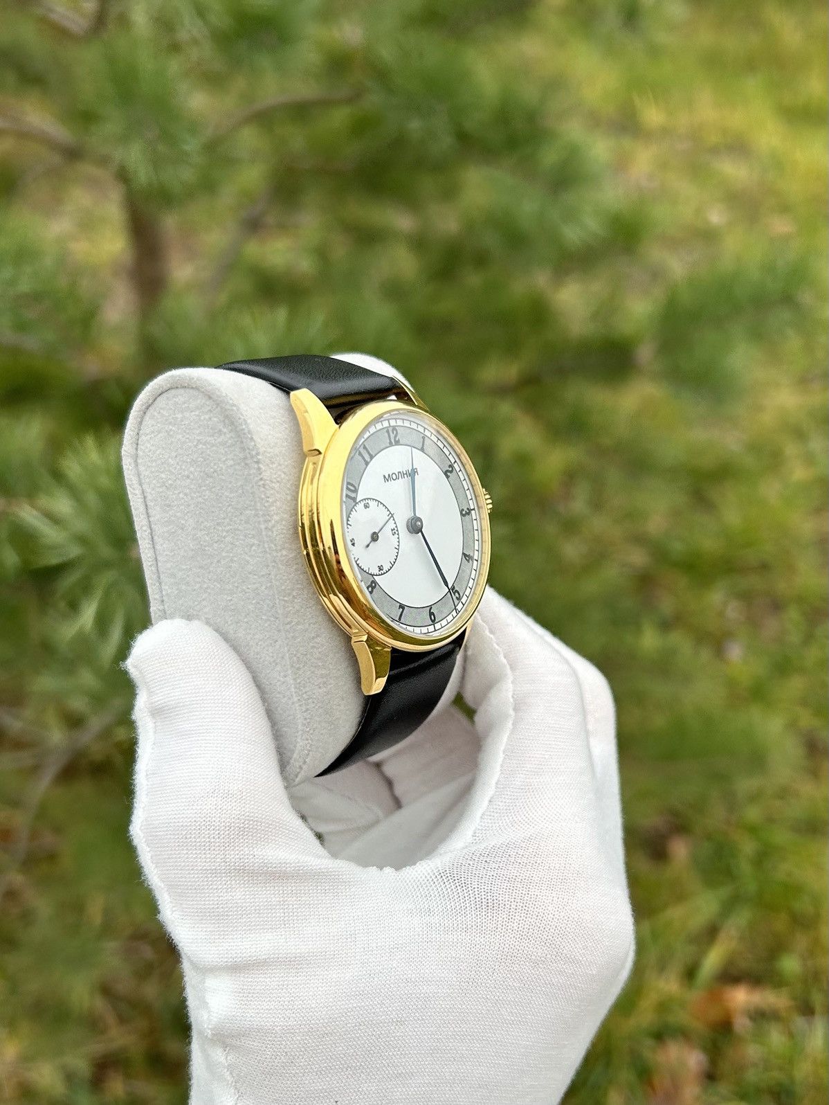 Vintage Vintage Watch Molnija Gold USSR Mechanical 1980s Size ONE SIZE - 6 Thumbnail