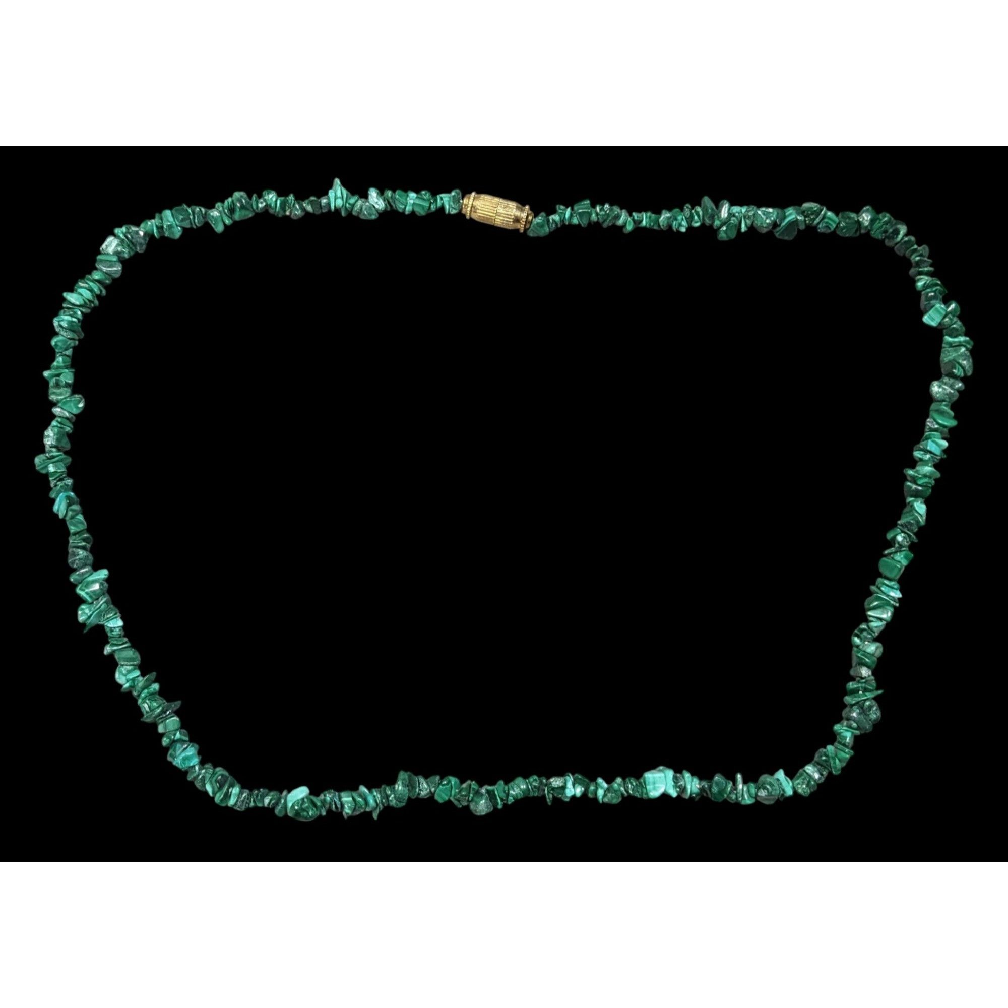 Other Vintage Handmade Malachite Chip Beaded Necklace Size ONE SIZE - 1 Thumbnail