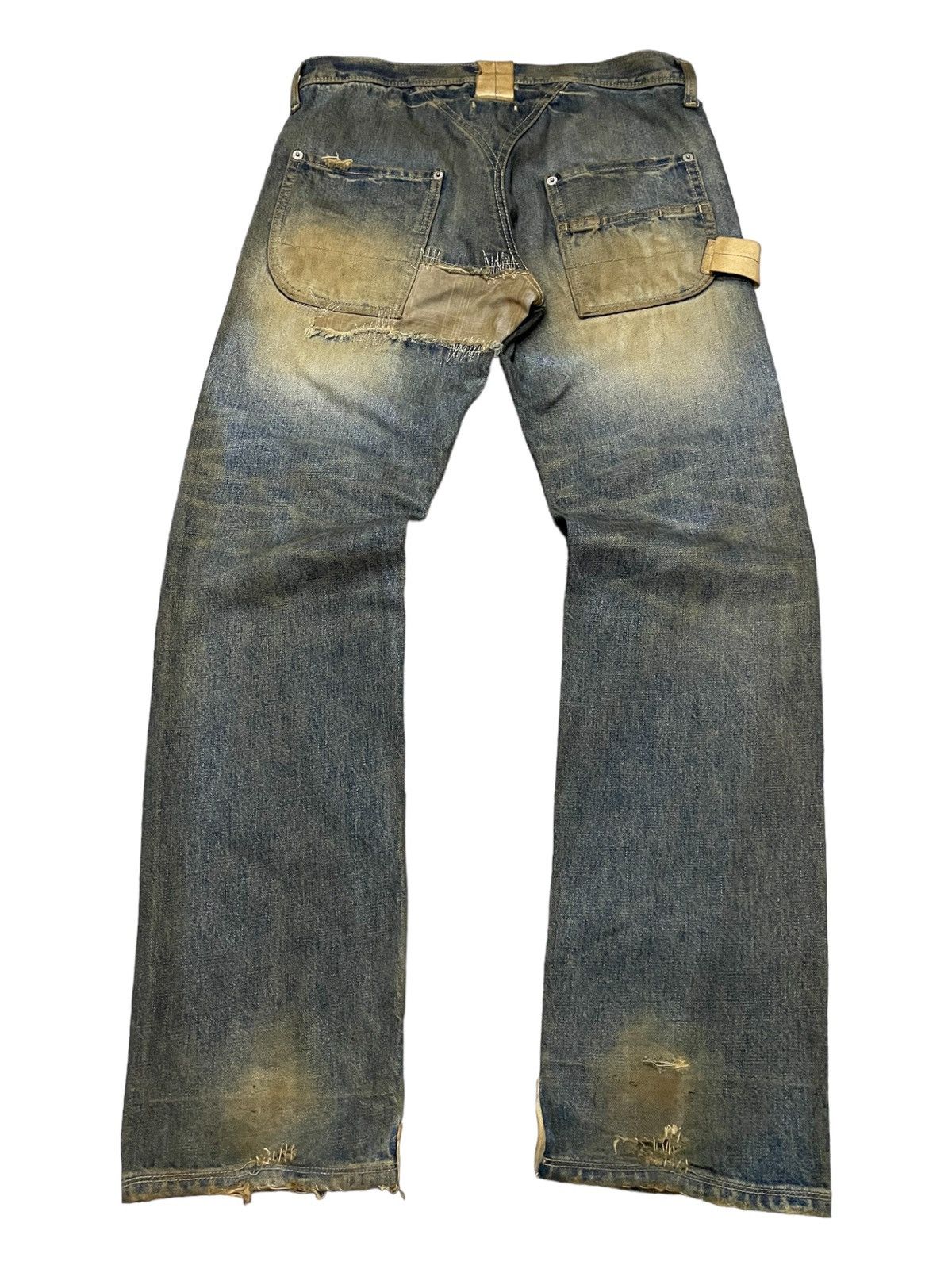 Hysteric Glamour × R.Newbold R.Newbold Muddy Wash Carpenter Distressed Repaired Jeans Size US 30 / EU 46 - 2 Thumbnail