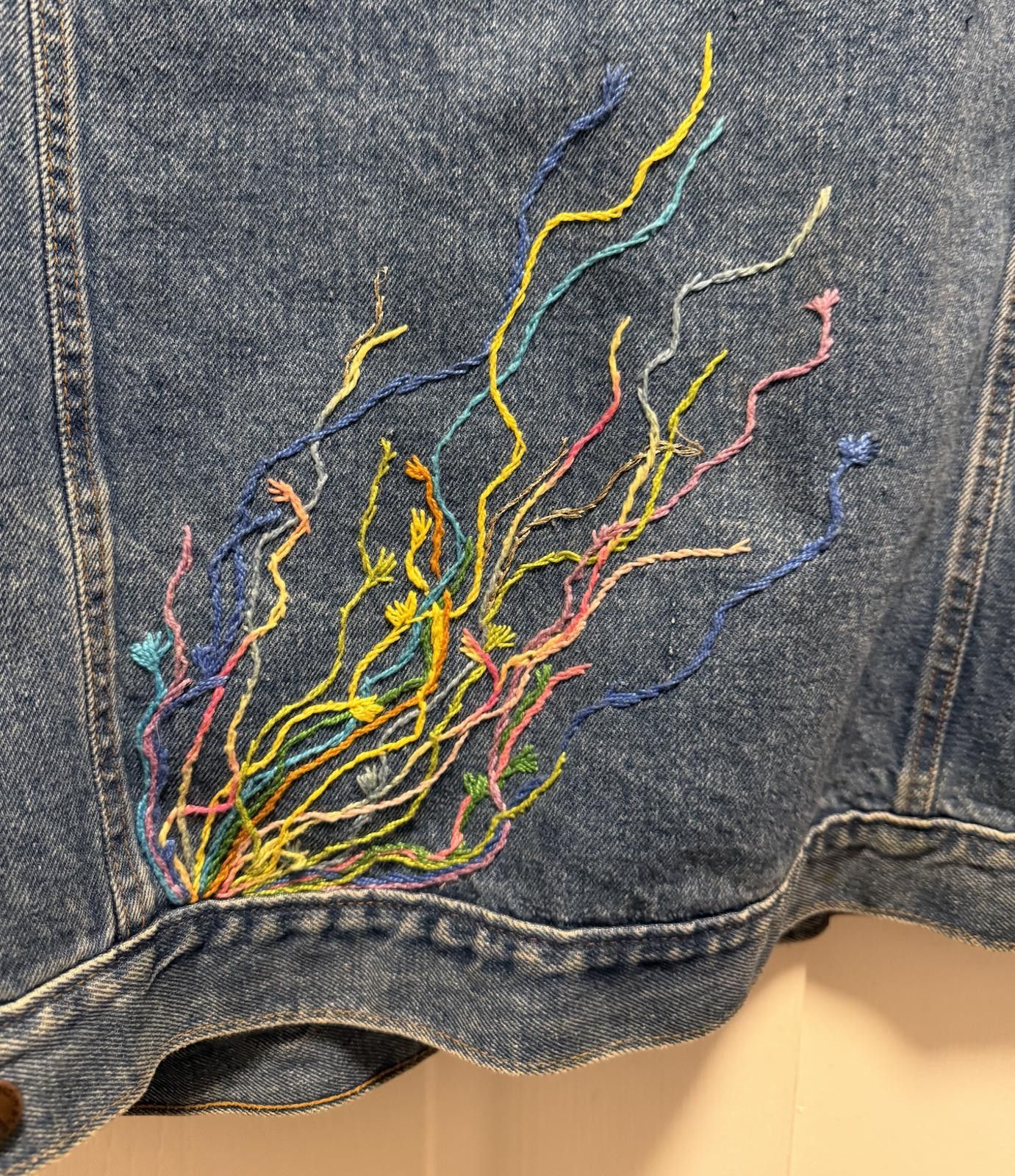 Barena Venezia Vintage Venezia Custom Beaded + Embroidered Denim Jacket Size M / US 6-8 / IT 42-44 - 8 Thumbnail