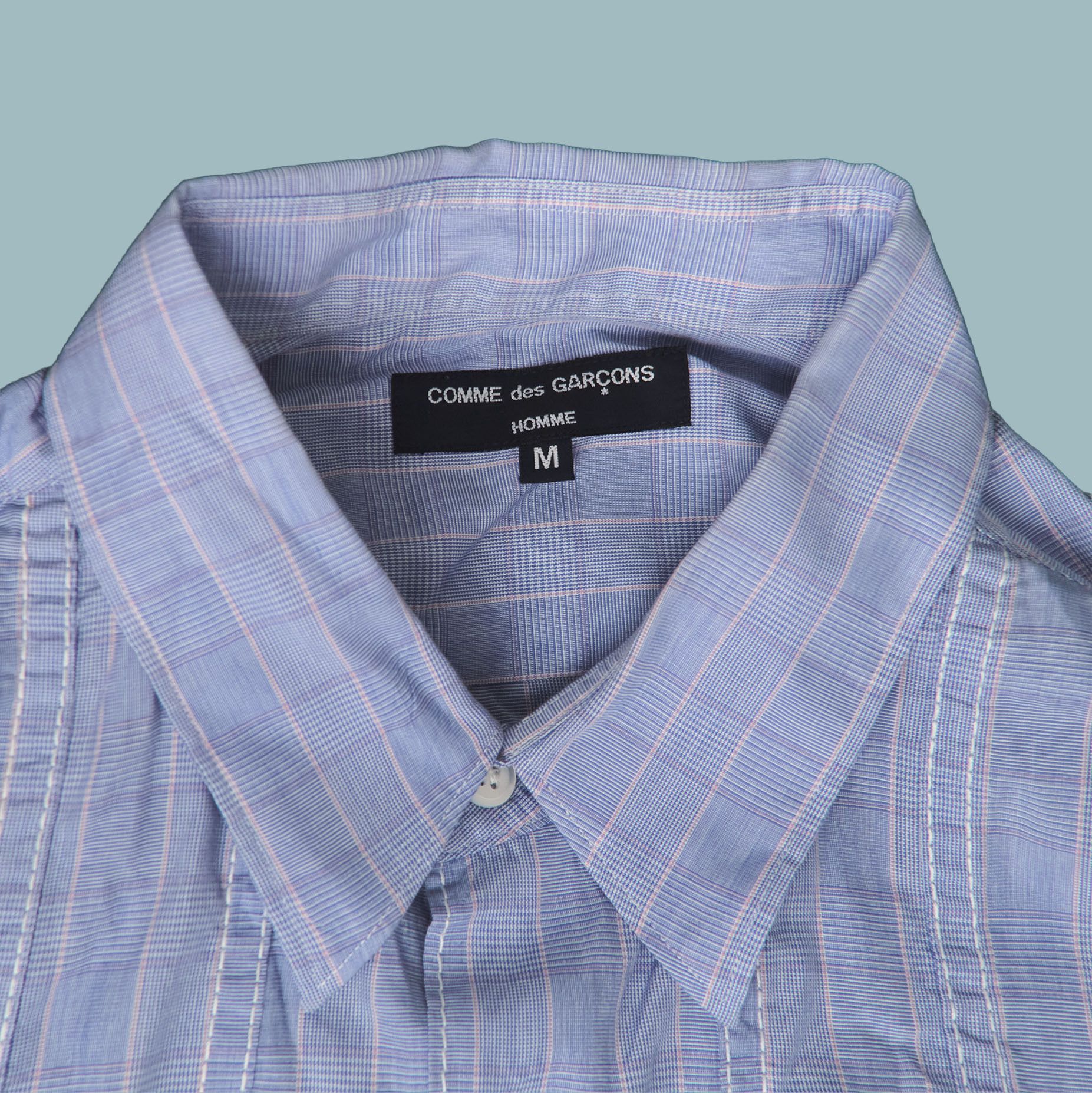 Comme des Garcons Homme COMME des GARÇONS HOMME Checkered Stitch Shirt Size US M / EU 48-50 / 2 - 2 Thumbnail