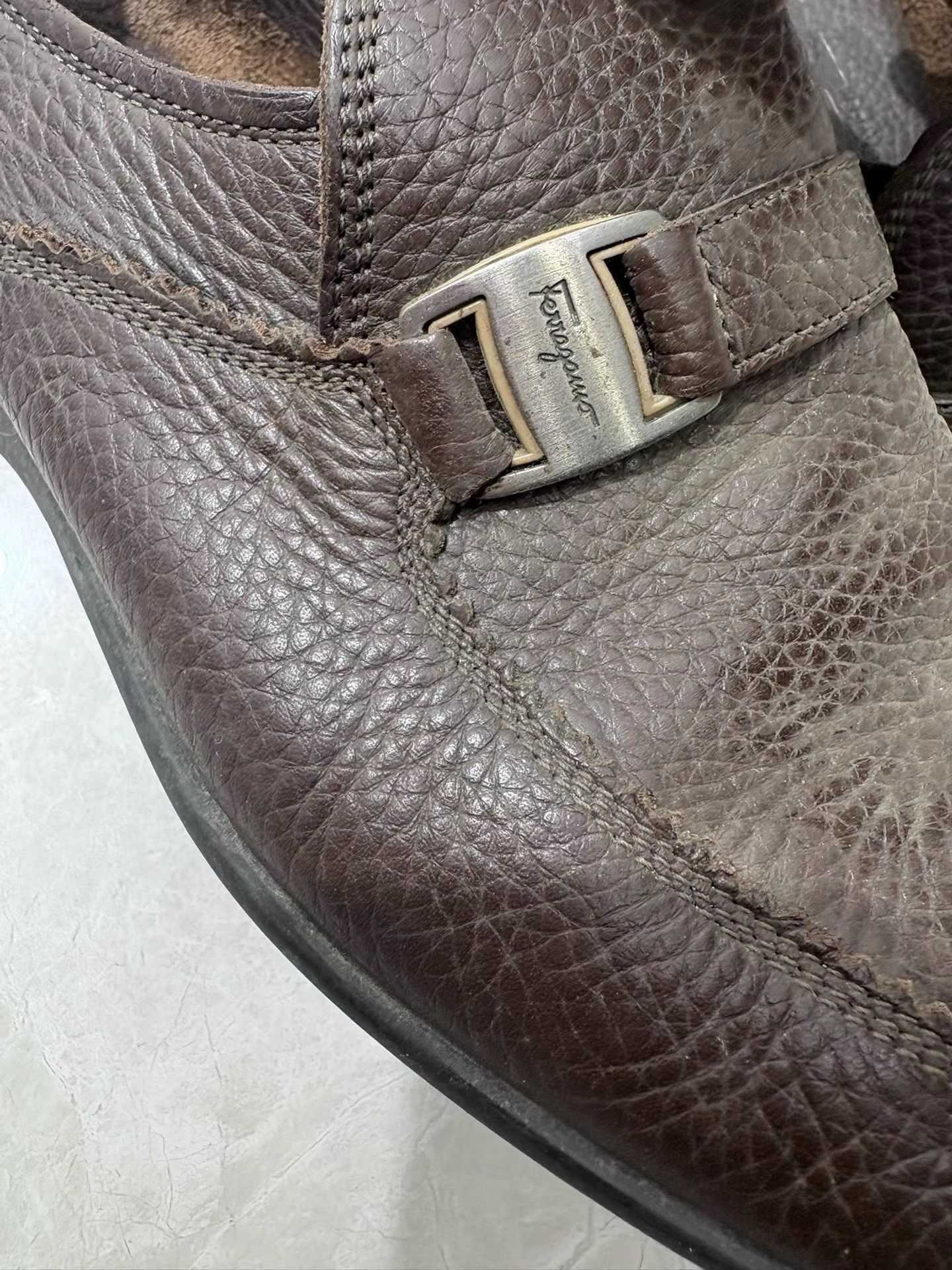 Salvatore Ferragamo Ferragamo Men's Leather Shoes K29 Size US 7 / EU 40 - 2 Thumbnail