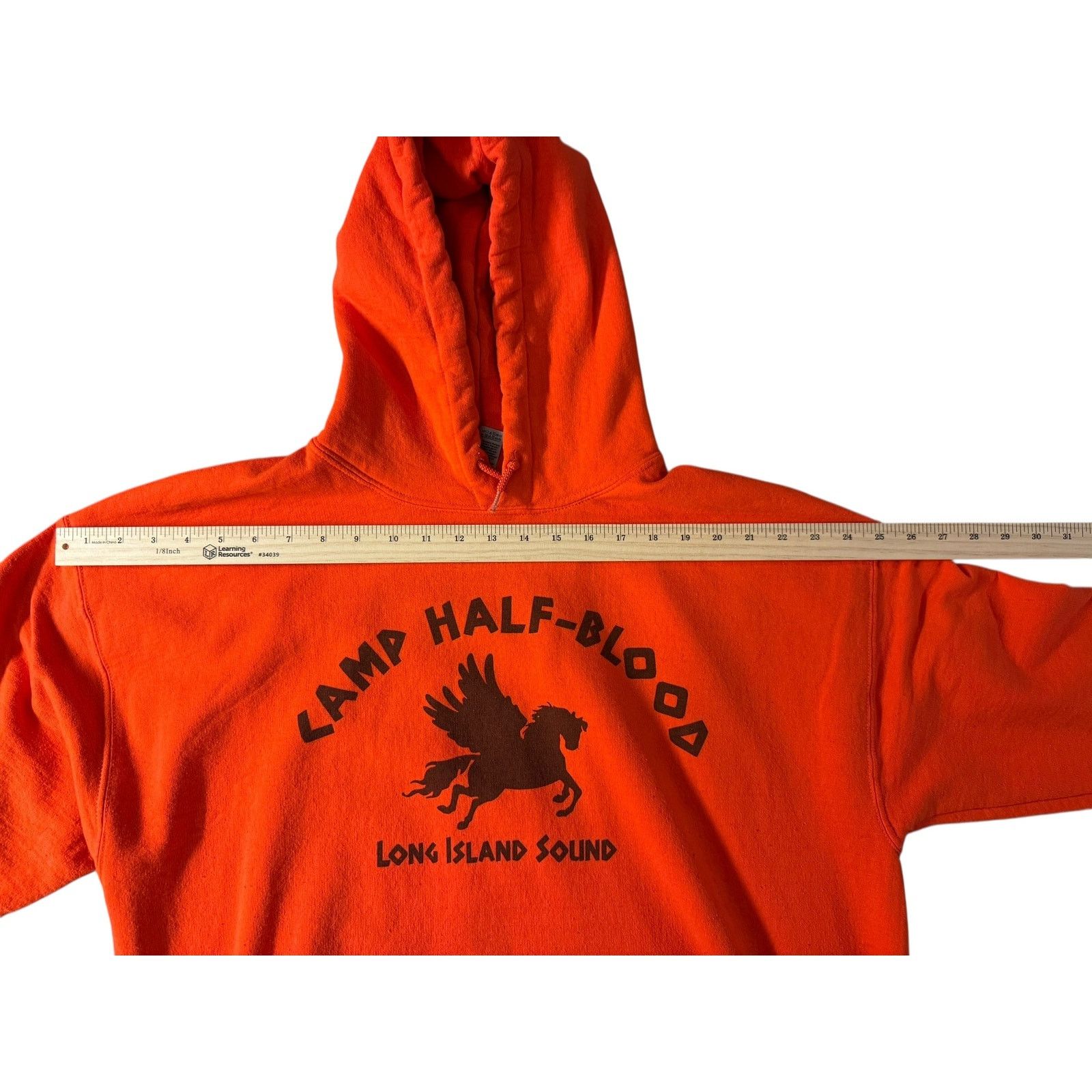 Gildan Gildian - XL Orange "Camp Half Blood" hooded sweatshirt Size US XL / EU 56 / 4 - 7 Thumbnail