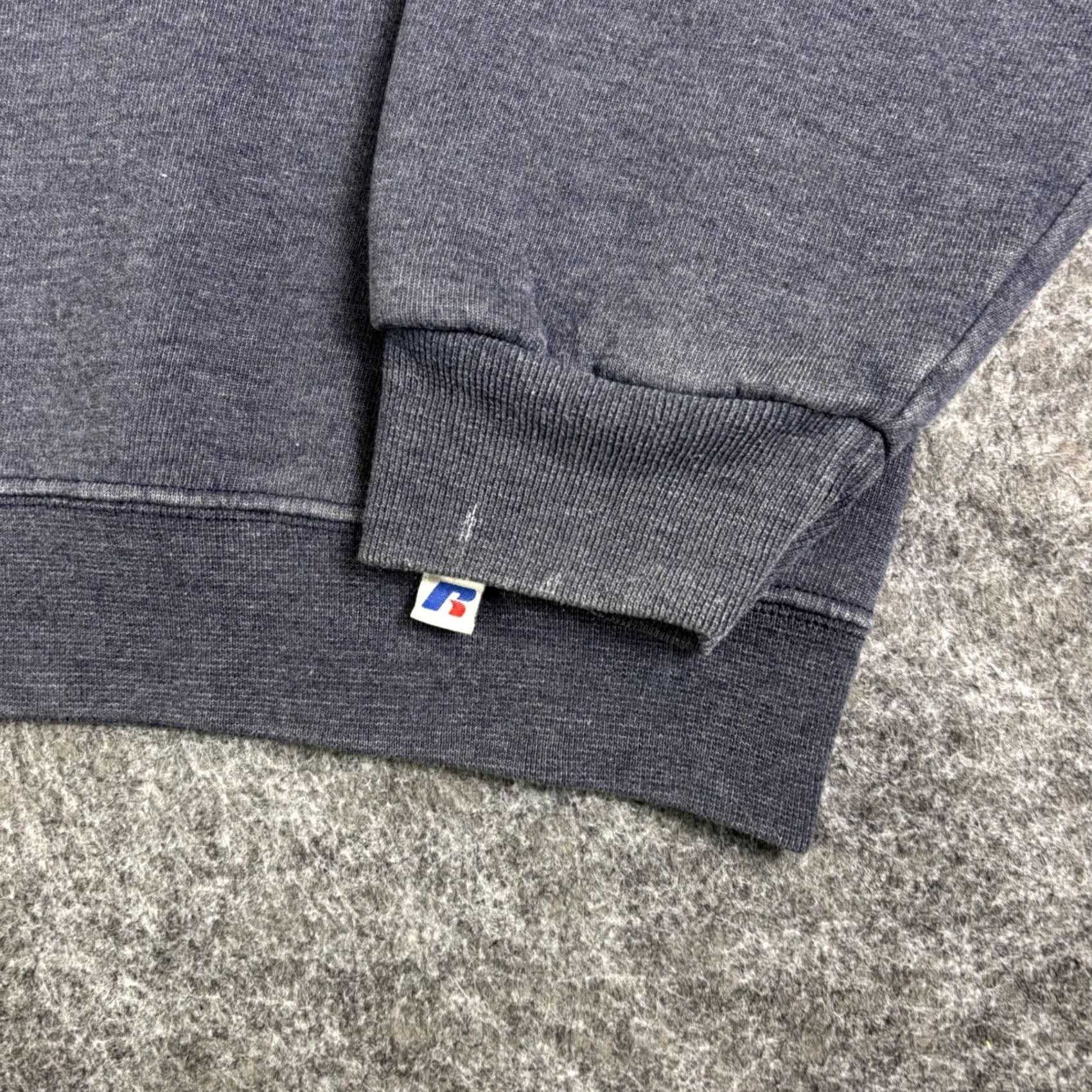 Russell Athletic VINTAGE Russell Athletic Dri-Power Crewneck Sweatshirt XL Navy Blue Heather V-Stitch Mens Sweater Pullover Size US XL / EU 56 / 4 - 6 Thumbnail