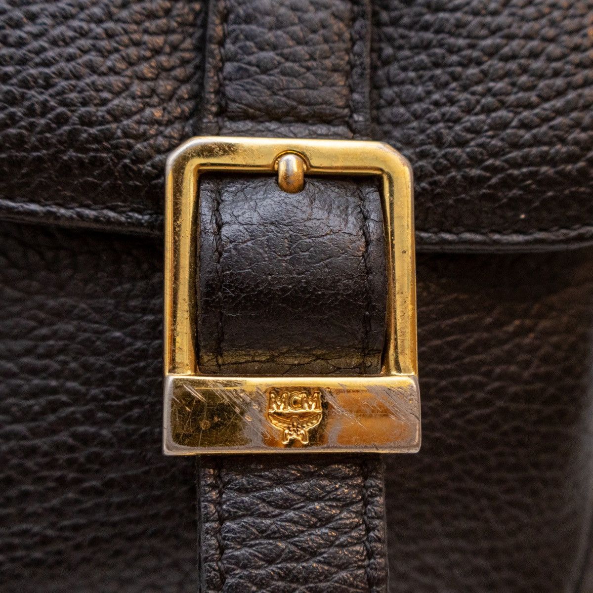 MCM × Vintage Vintage Authentic MCM Black Leather Backpack Germany Medium Size ONE SIZE - 11 Thumbnail