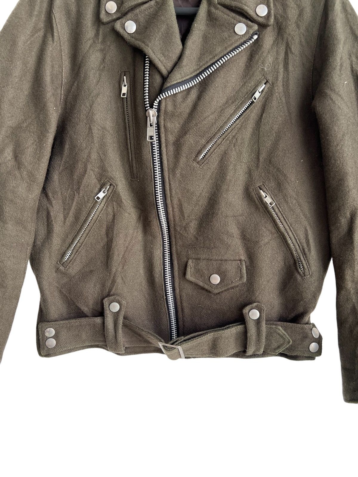 Yasuyuki Ishii Double Collar Ziper Wool Biker Perfecto Jacket Royce Rasly Size US S / EU 44-46 / 1 - 5 Thumbnail