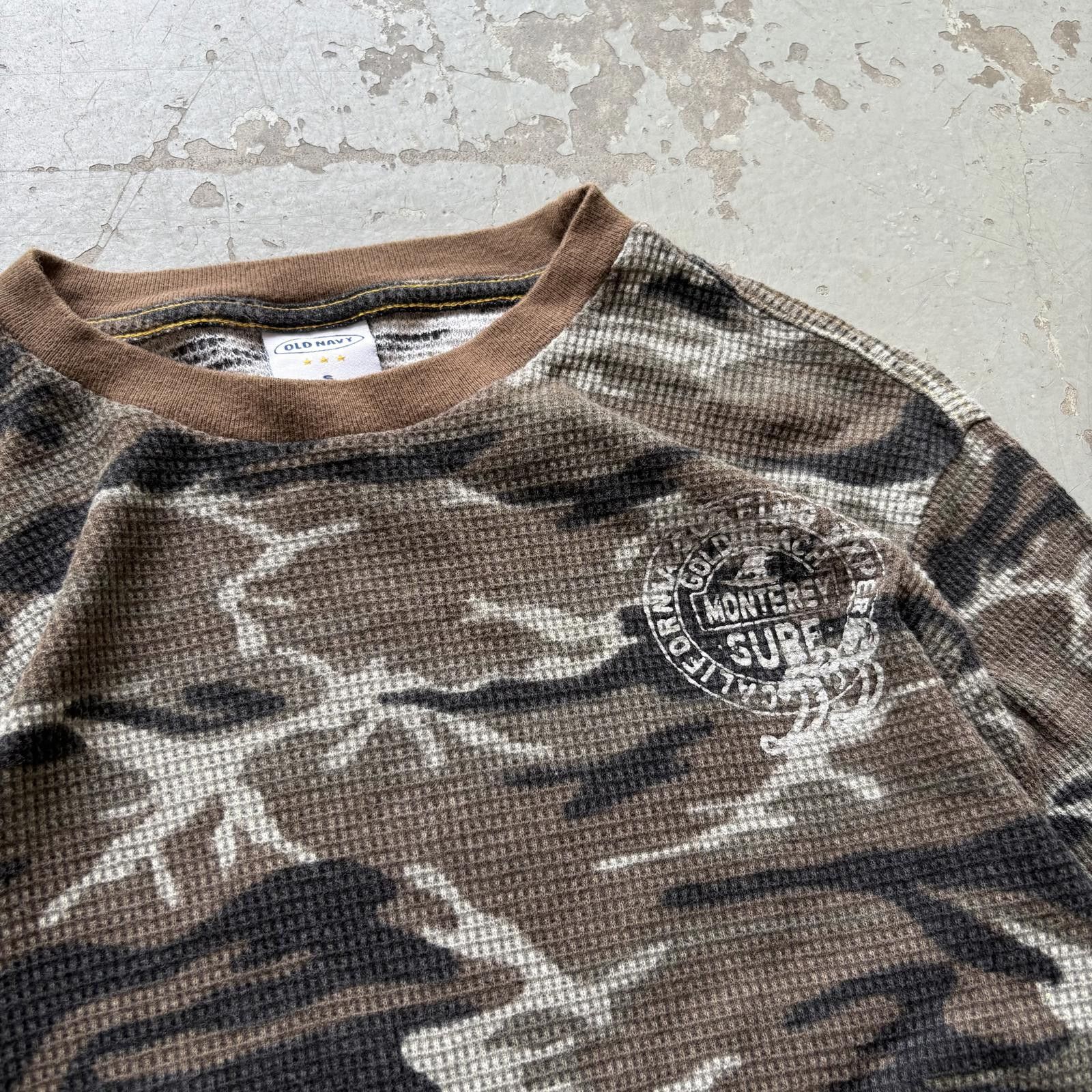 Old Navy × Vintage Vintage Y2K Old Navy California Surf Camo Thermal Shirt Size US S / EU 44-46 / 1 - 4 Thumbnail