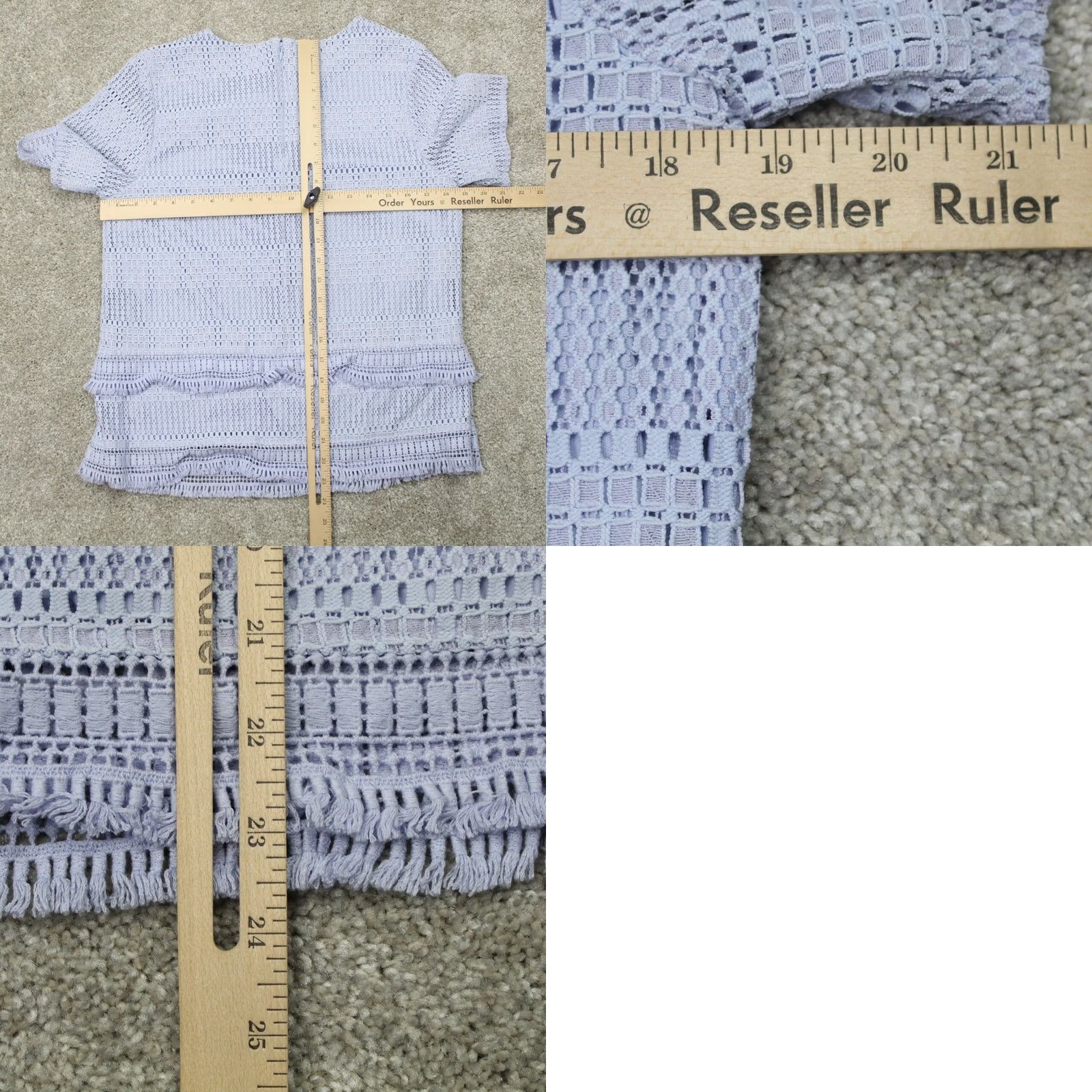 Banana Republic Banana Republic Shirt Womens Large Blue Nylon/Cotton Lined Short Sleeve T-Shirt Size L / US 10 / IT 46 - 9 Thumbnail