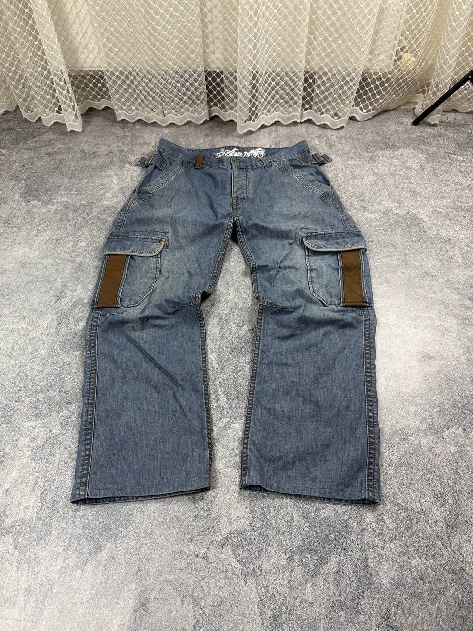 Japanese Brand Jeans Dirty Pants faded crash denim thrashed y2k distressed Size US 34 / EU 50 - 1 Thumbnail