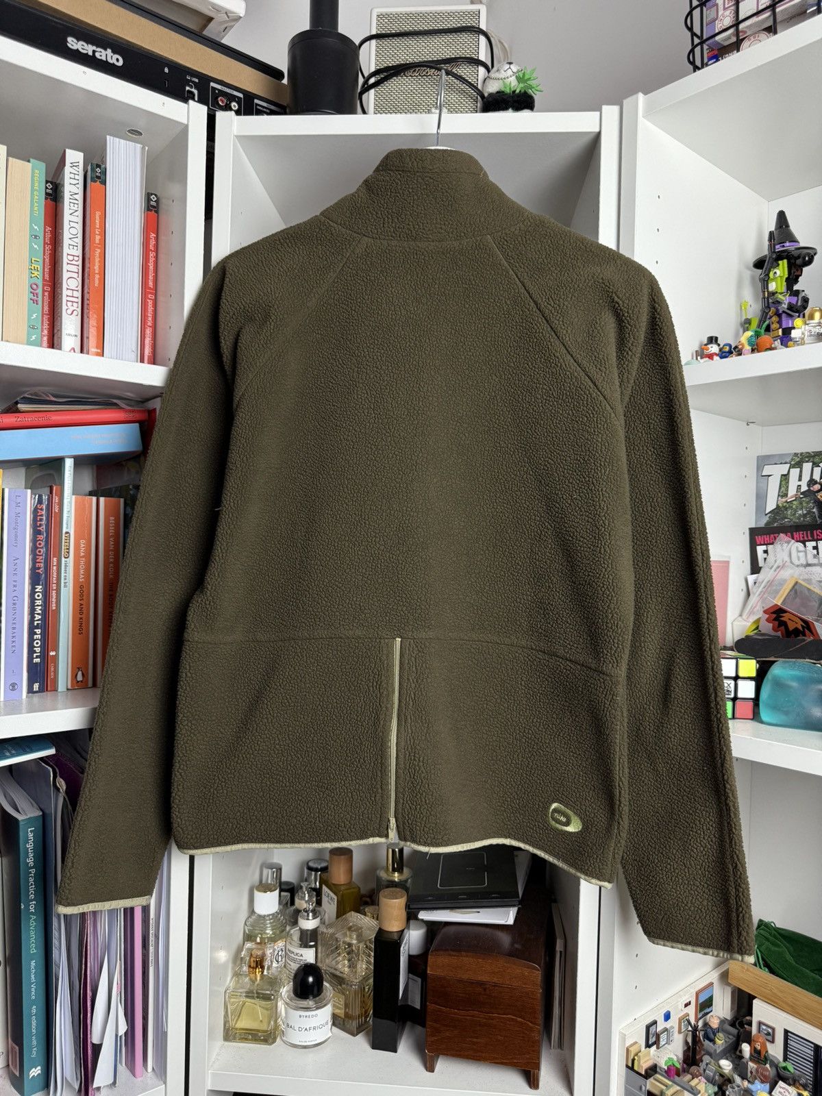 Nike × Vintage Vintage Y2K Nike khaki deep pile fleece sweatshirt M outdoor Size US M / EU 48-50 / 2 - 2 Thumbnail