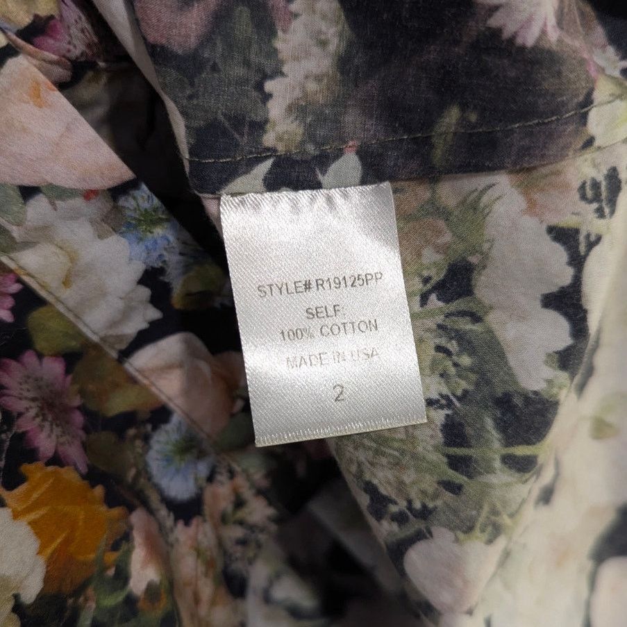 Adam Lippes Adam Lippes Putnam & Putnam Floral Printed Trapeze Blouse Size XS / US 0-2 / IT 36-38 - 12 Thumbnail