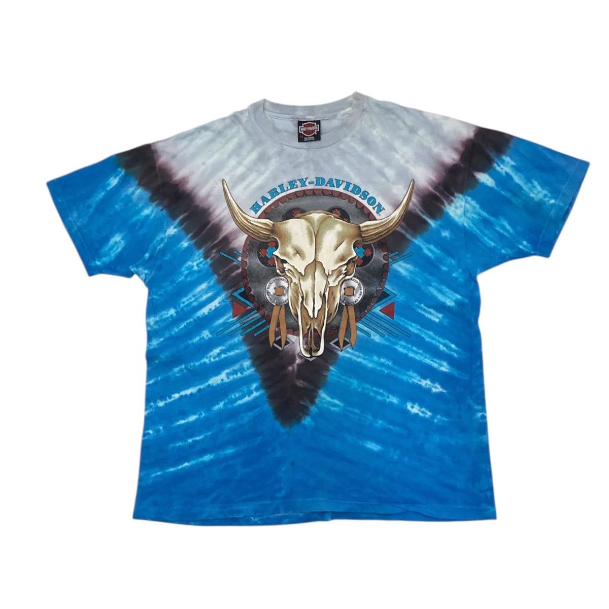 Harley Davidson Vintage 1993 Harley Davidson Rk Stratman Tie Dye Tshirts Size US XL / EU 56 / 4 - 1 Thumbnail