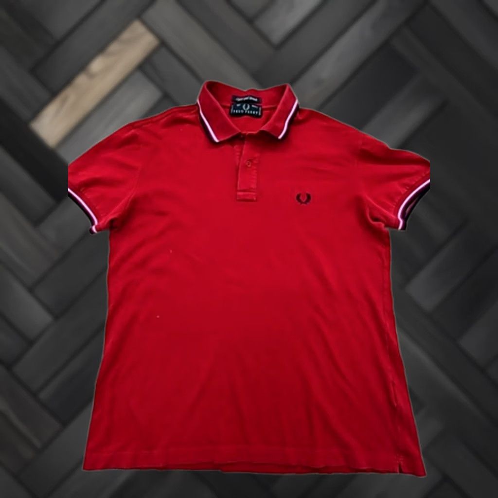 Fred Perry Fred Perry Twin Tipped Red Women’s Polo Shirt 42 Short Sleeve Striped Pattern Polo Shirt Women’s Size M / US 6-8 / IT 42-44 - 1 Thumbnail