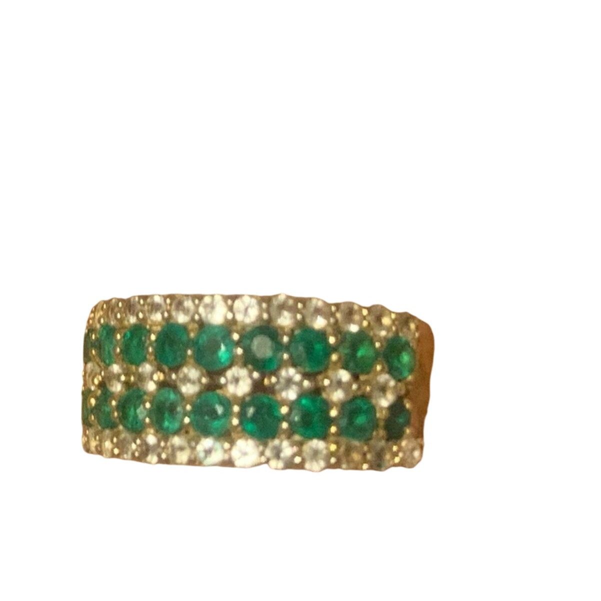Other Natural Emerald White topaz set-ring S 7, pendant, earrings Size ONE SIZE - 2 Thumbnail