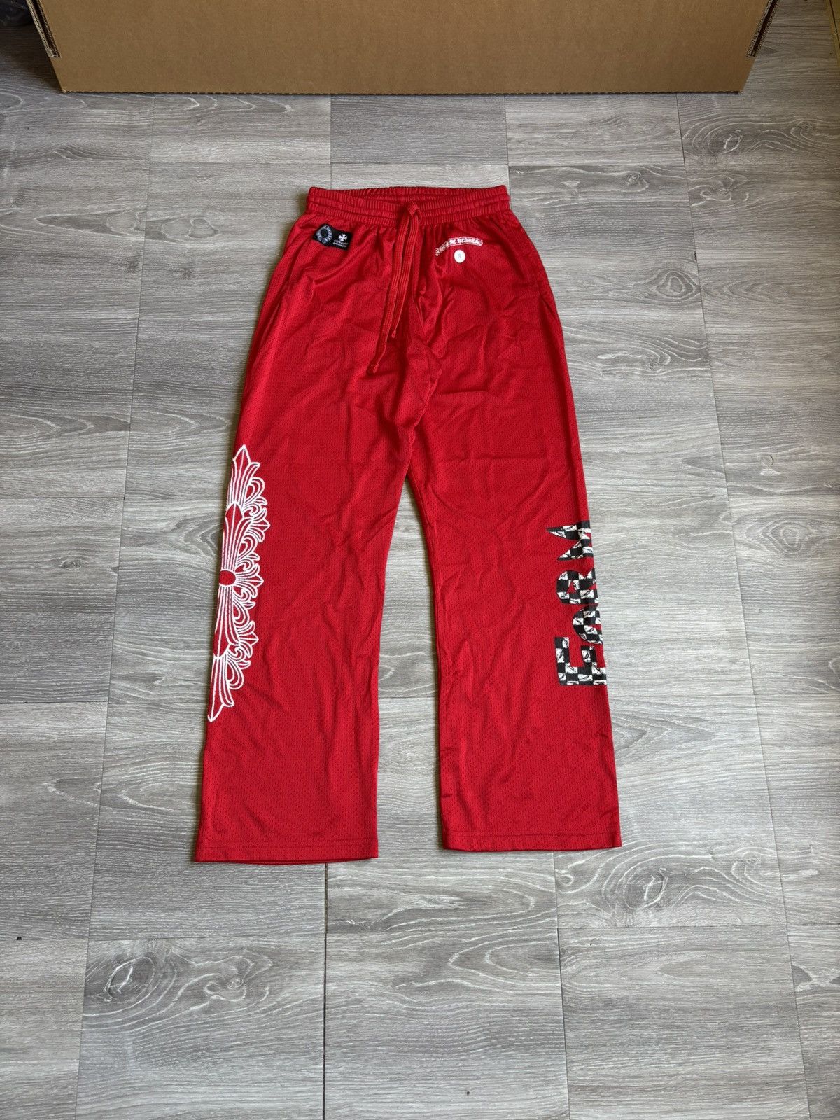 Chrome Hearts Chrome Hearts Red Matty Boy Form Mesh Pant Size US 30 / EU 46 - 1 Thumbnail