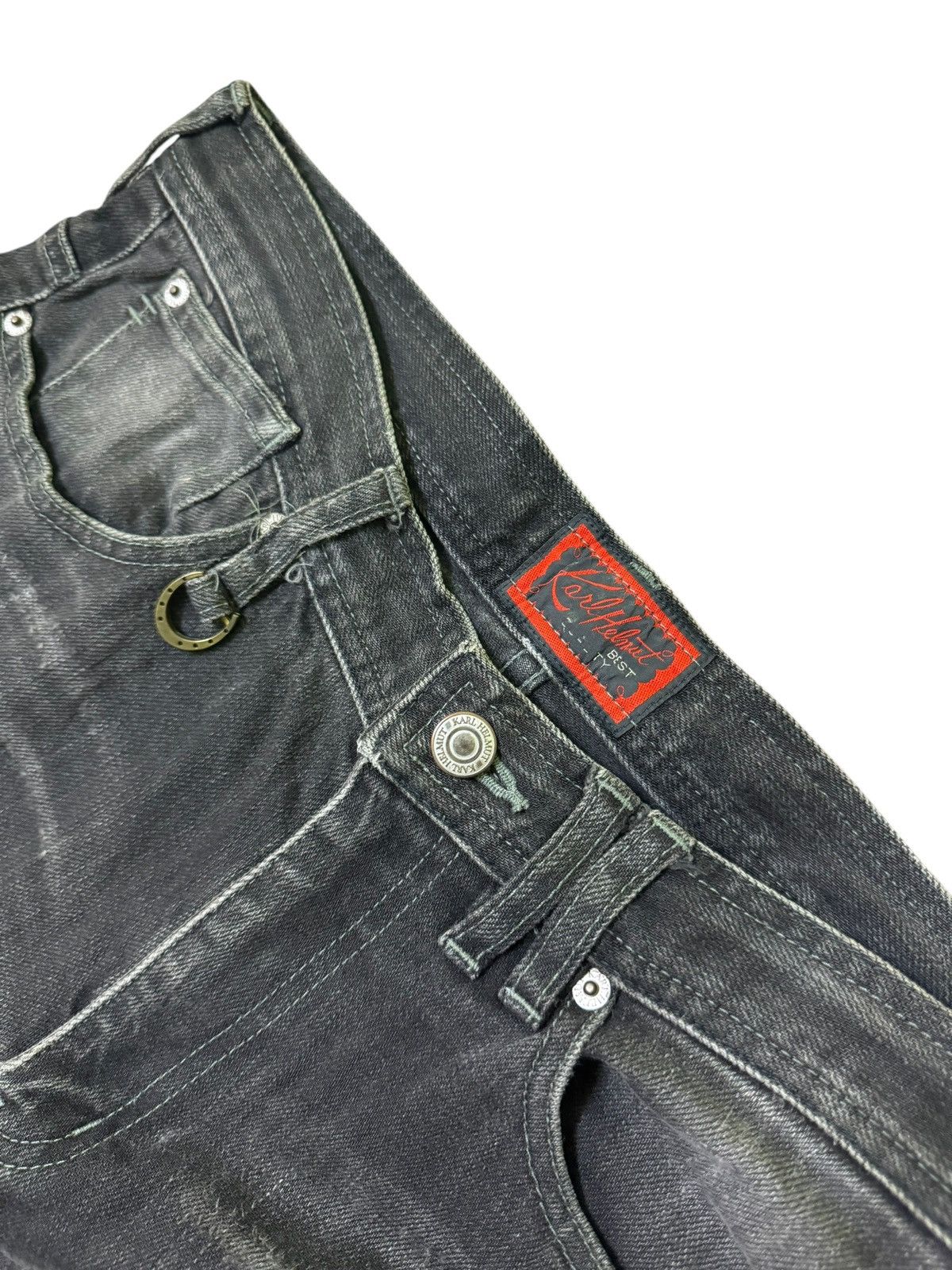 Hysteric Glamour × Karl Helmut × Vintage VINTAGE KARL HELMUT EMBROIDERY GUITAR DISTRESSED DENIM Size US 30 / EU 46 - 9 Thumbnail