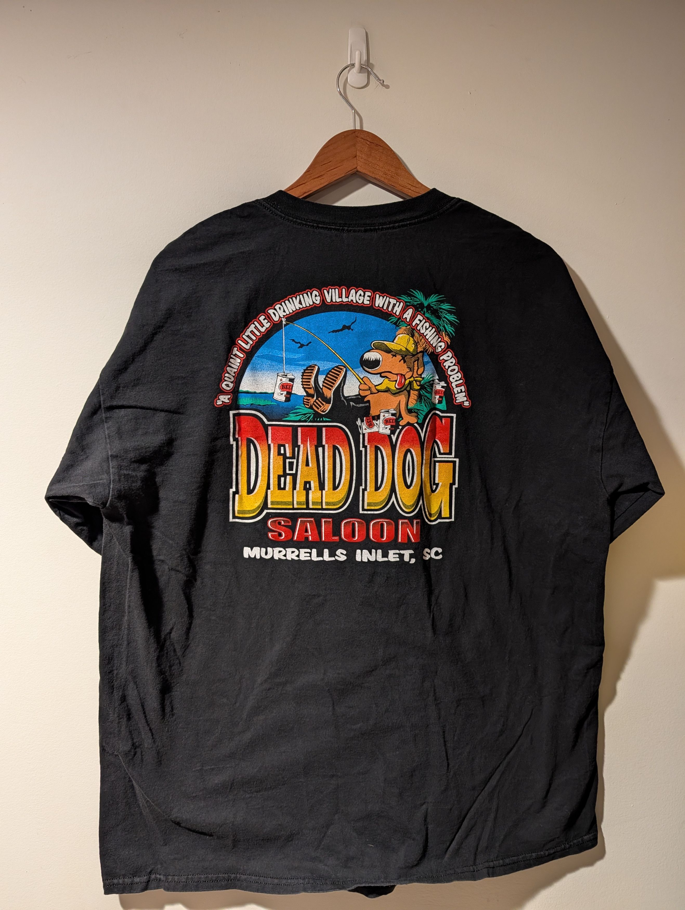 Harley Davidson Dead Dog Graphic T-Shirt Novelty Humor Saloon South Carolina Size US XL / EU 56 / 4 - 1 Thumbnail