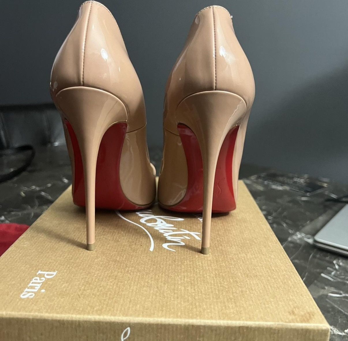 Christian Louboutin So Kate Nude Heels Size US 7.5 / IT 37.5 - 2 Thumbnail