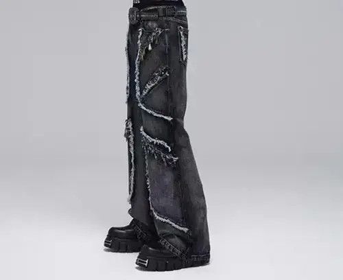 Japanese Brand × Jean Vintage deconstructed washed distressed fringed jeans Size US 32 / EU 48 - 3 Thumbnail