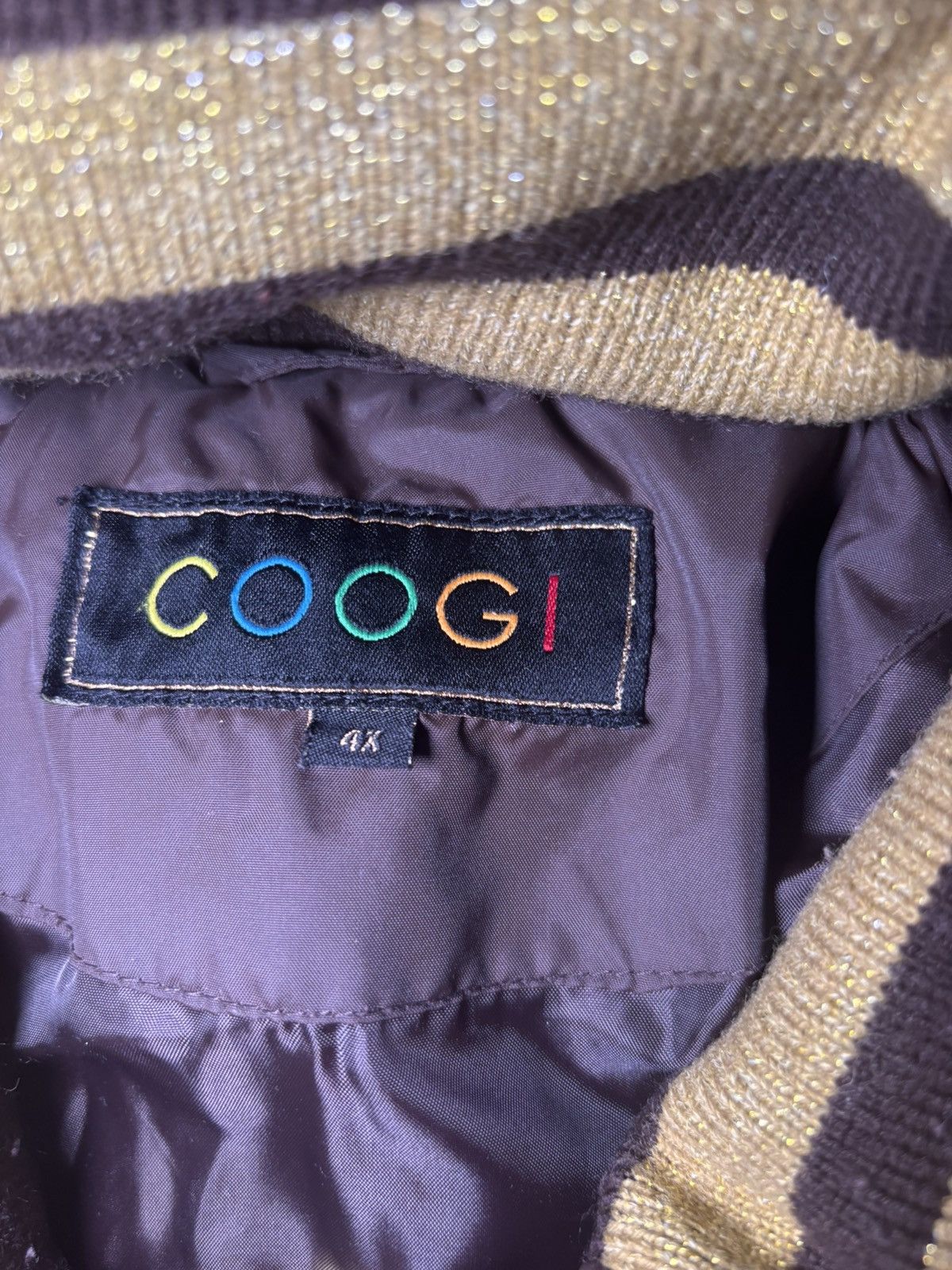 Coogi COOGI Brand 4x Logo Puffer Coat Brown Gold Full Zip Size S / US 4 / IT 40 - 7 Thumbnail