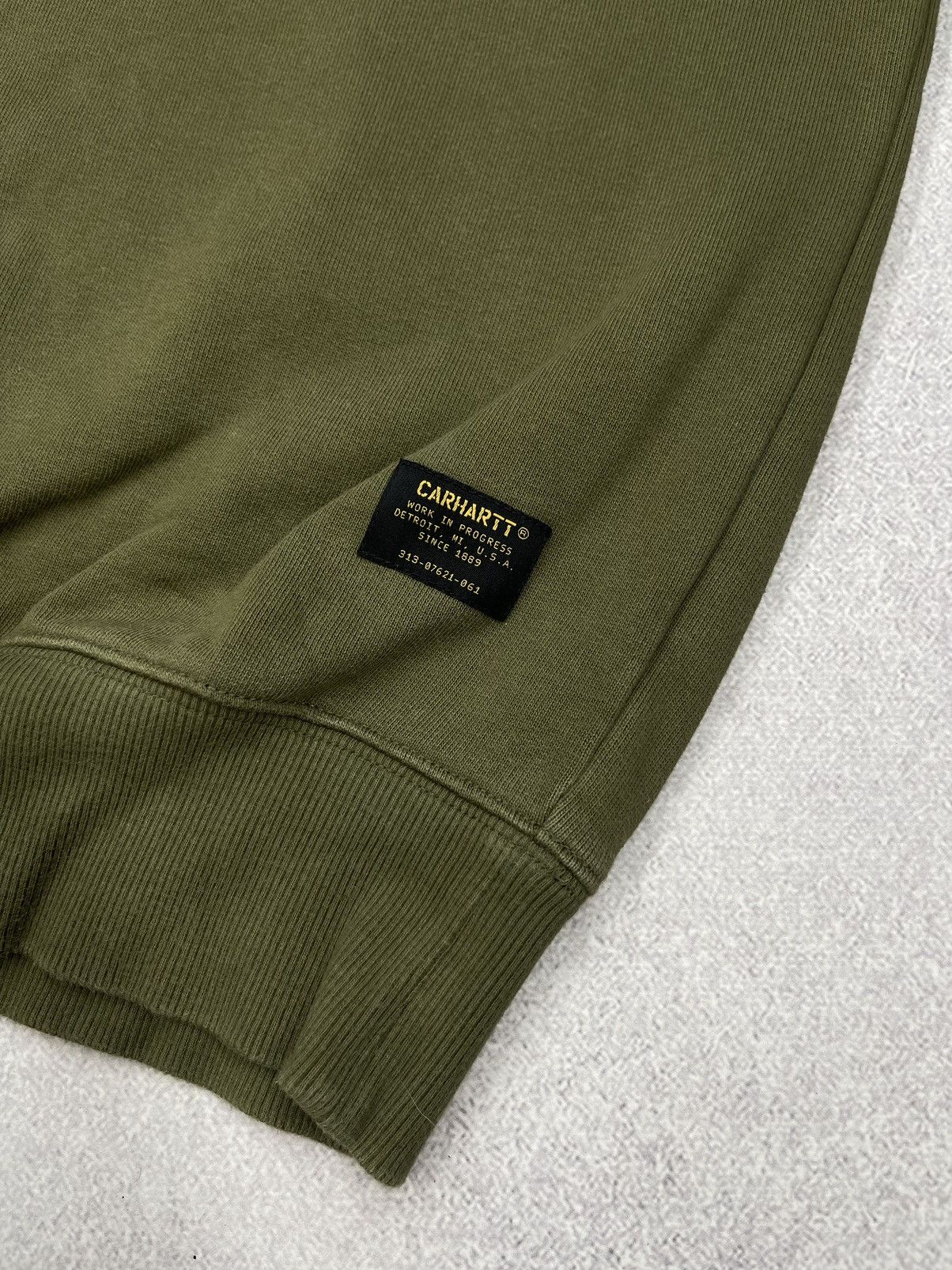 Carhartt Mens Carhartt Military Pocket Sweatshirt Khaki Y2K Size US M / EU 48-50 / 2 - 6 Thumbnail