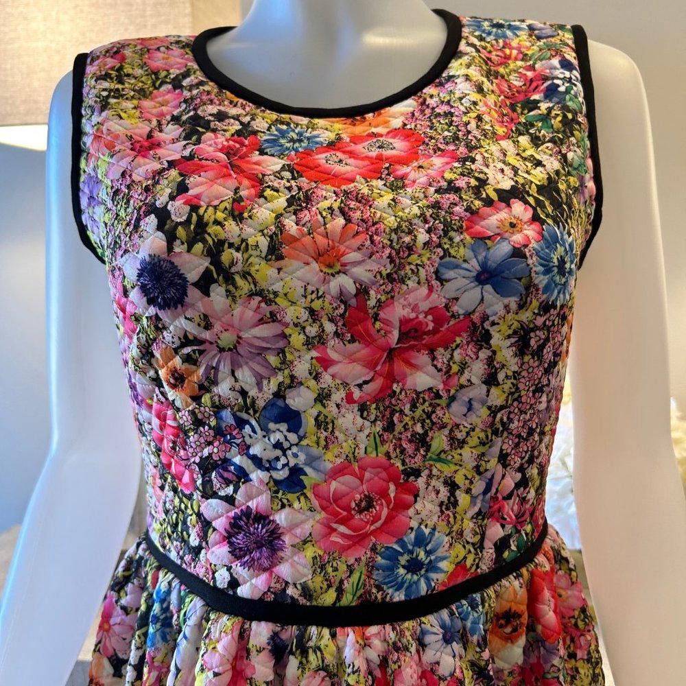 Designer Black Halo Marina Sleveless Floral Dress Size M / US 6-8 / IT 42-44 - 2 Thumbnail
