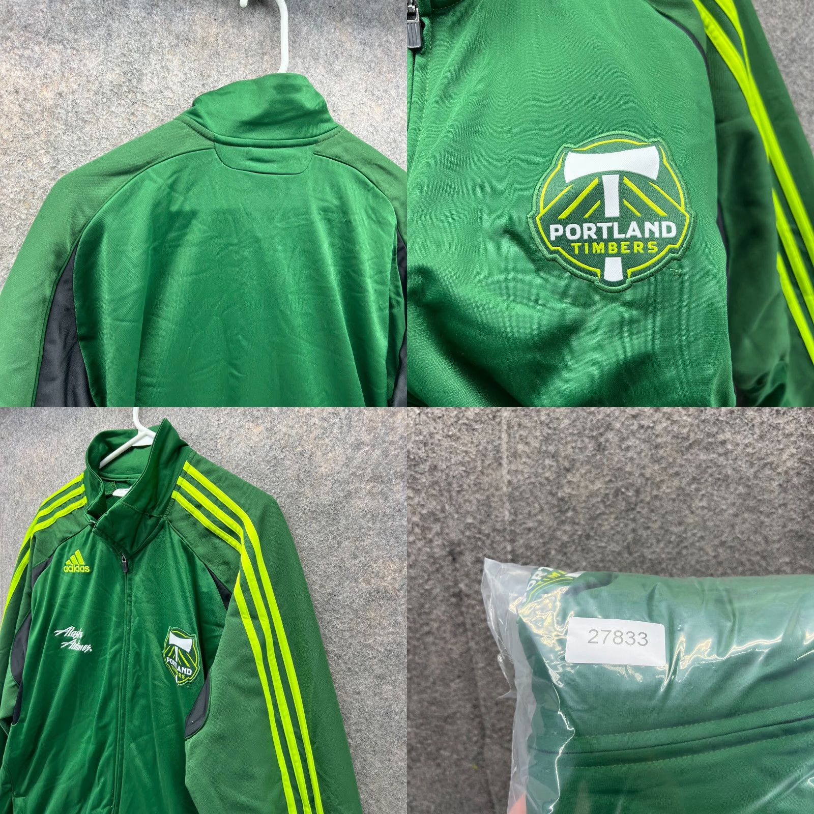 Adidas VINTAGE Adidas Jacket Men XL Green Yellow Track Portland Timbers 2010 RARE Soccer Bomber Jacke Size US XL / EU 56 / 4 - 9 Thumbnail