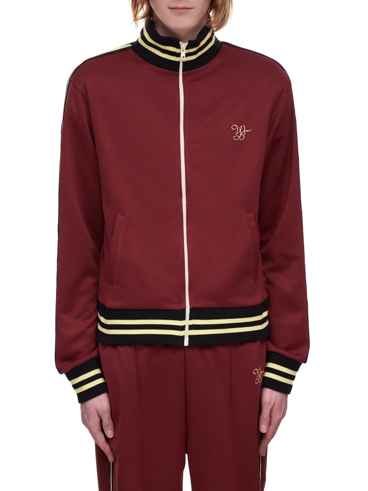 Wales Bonner Wales Bonner Track Jacket Full Zip Stripe Burgundy Red Size US S / EU 44-46 / 1 - 5 Thumbnail