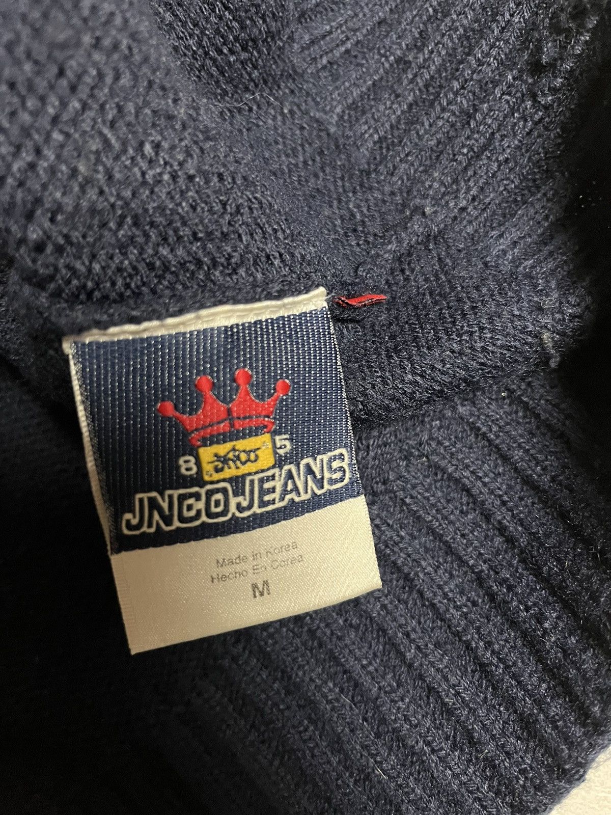 JNCO Y2K Rare JNCO Embroidered Knit Pull Over Sweater Size US M / EU 48-50 / 2 - 9 Thumbnail