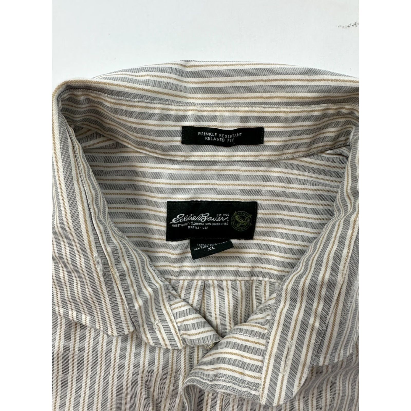 Eddie Bauer Eddie Bauer Shirt Button-Up Long Sleeve XL Striped Wrinkle Resistant Multicolor Men's Size US XL / EU 56 / 4 - 2 Thumbnail