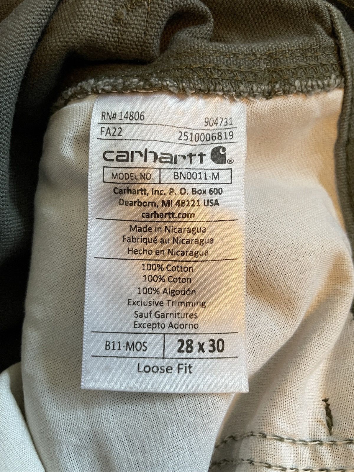 Carhartt Carhartt loose fit carpenter pants Size US 28 / EU 44 - 4 Thumbnail