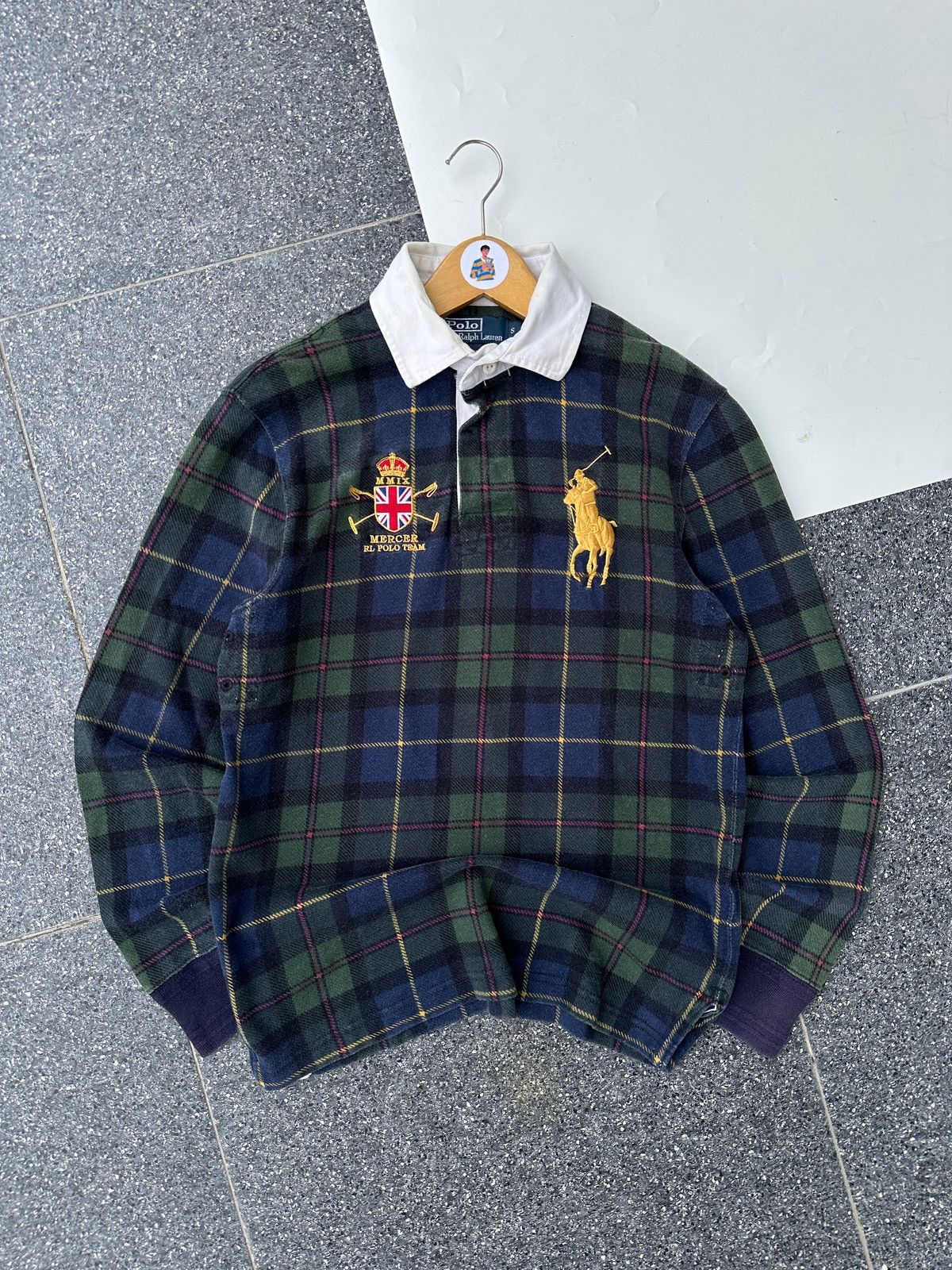 日*9様 RUGBY RALPH LAUREN CHECK 3B TWEED B The Iconic Rugby Shirt