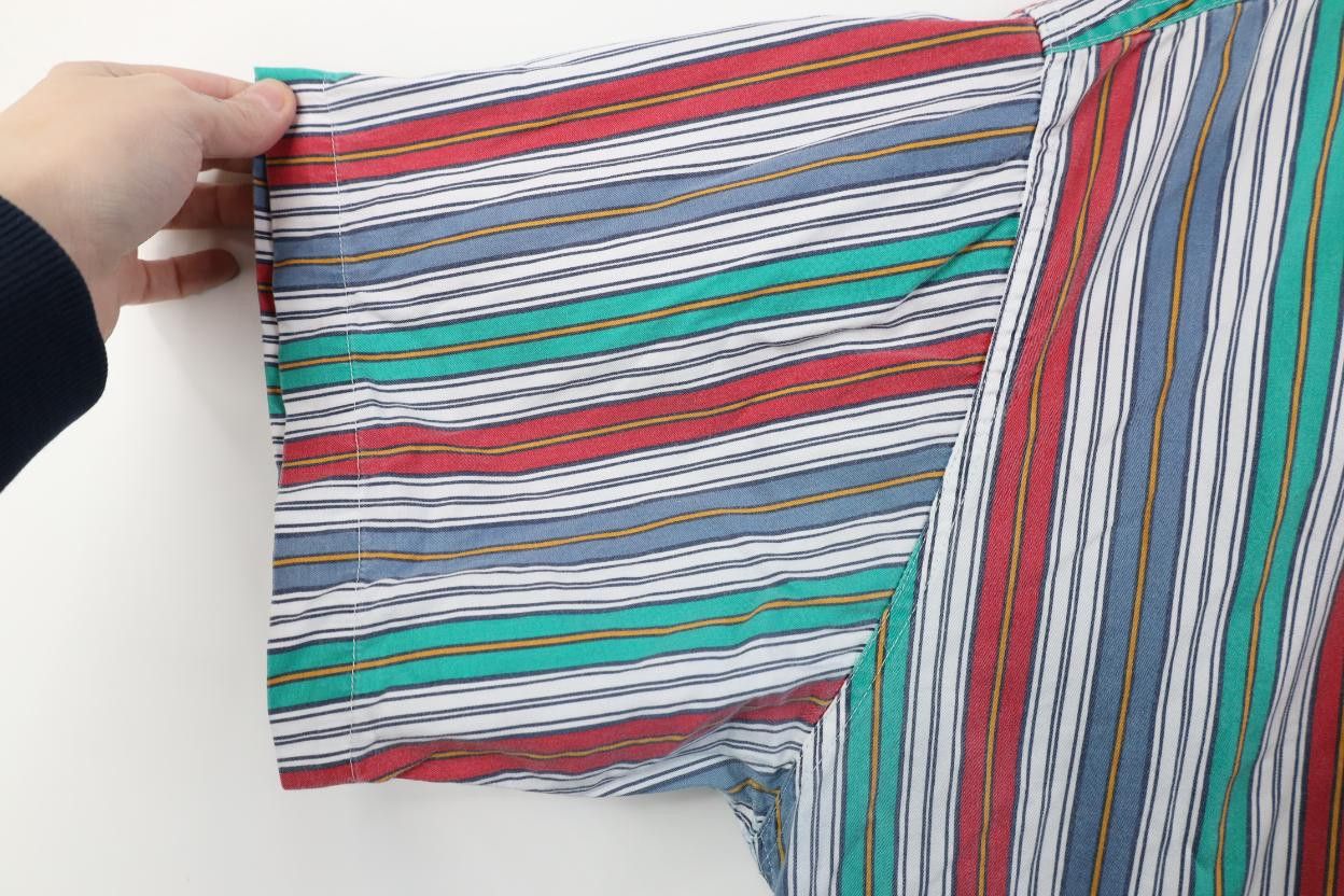 Vintage Vintage 90s Streetwear Fit Rainbow Striped Button Down Shirt Size US XL / EU 56 / 4 - 7 Thumbnail