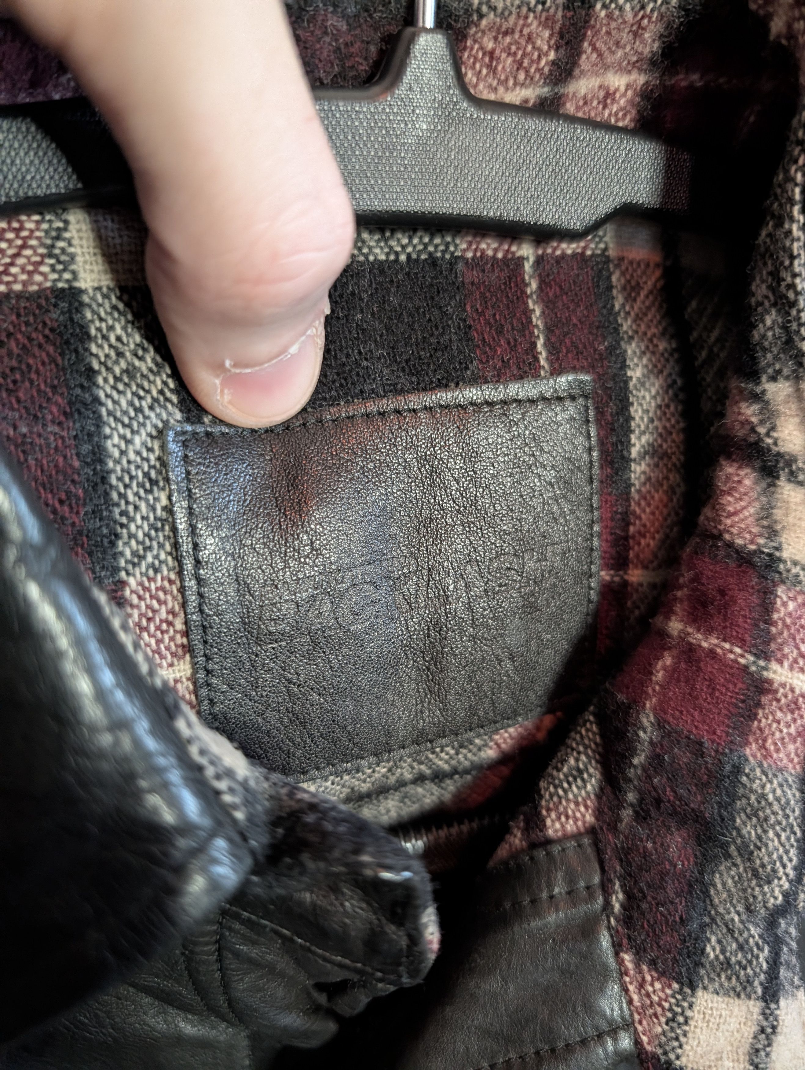 Isamu Katayama Backlash Leather/Wool Plaid Flannel Western Shirt Jacket SM Size US S / EU 44-46 / 1 - 11 Thumbnail