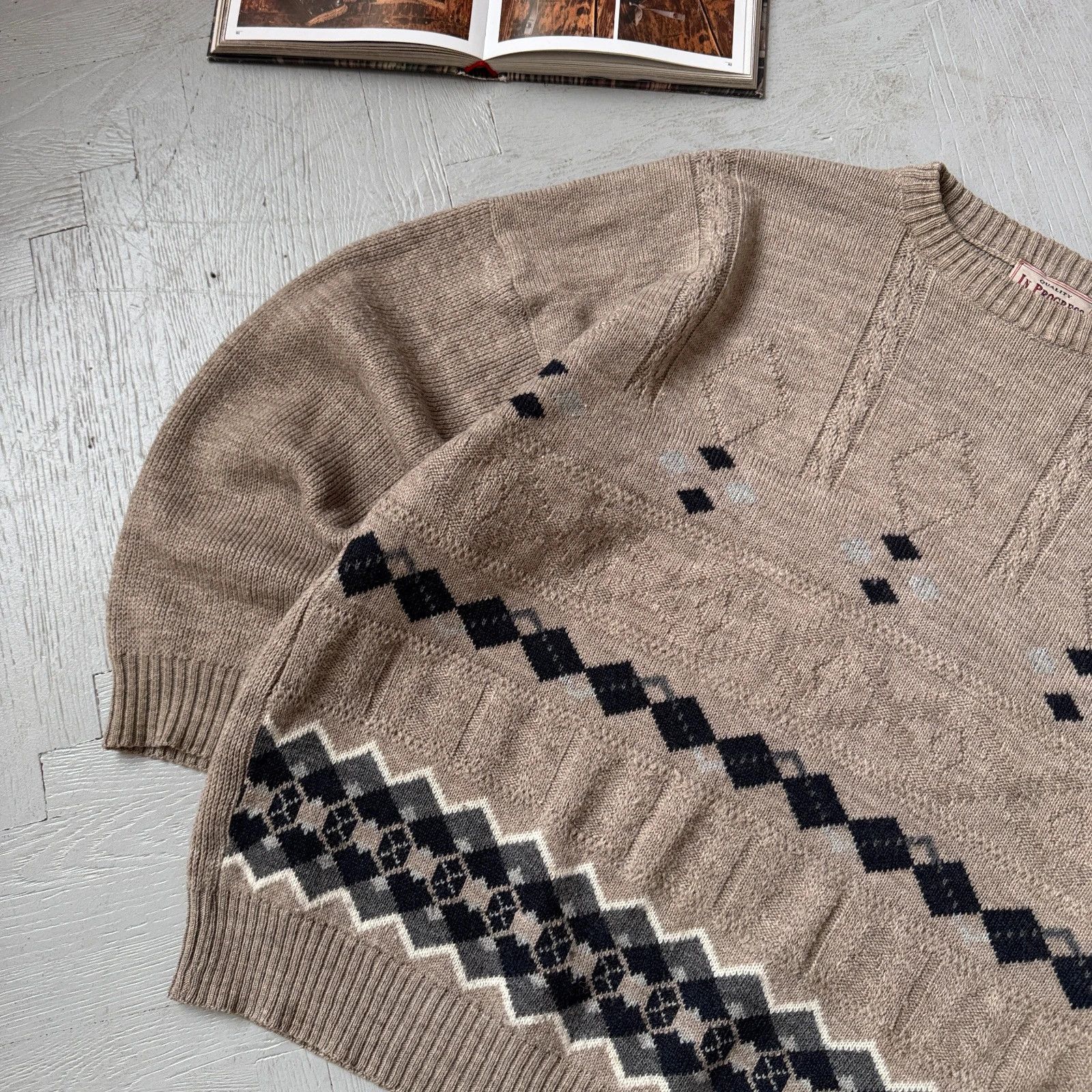 Vintage Vintage Chunky Knit Italian Style Wool Blend Sweater Size US XL / EU 56 / 4 - 2 Thumbnail