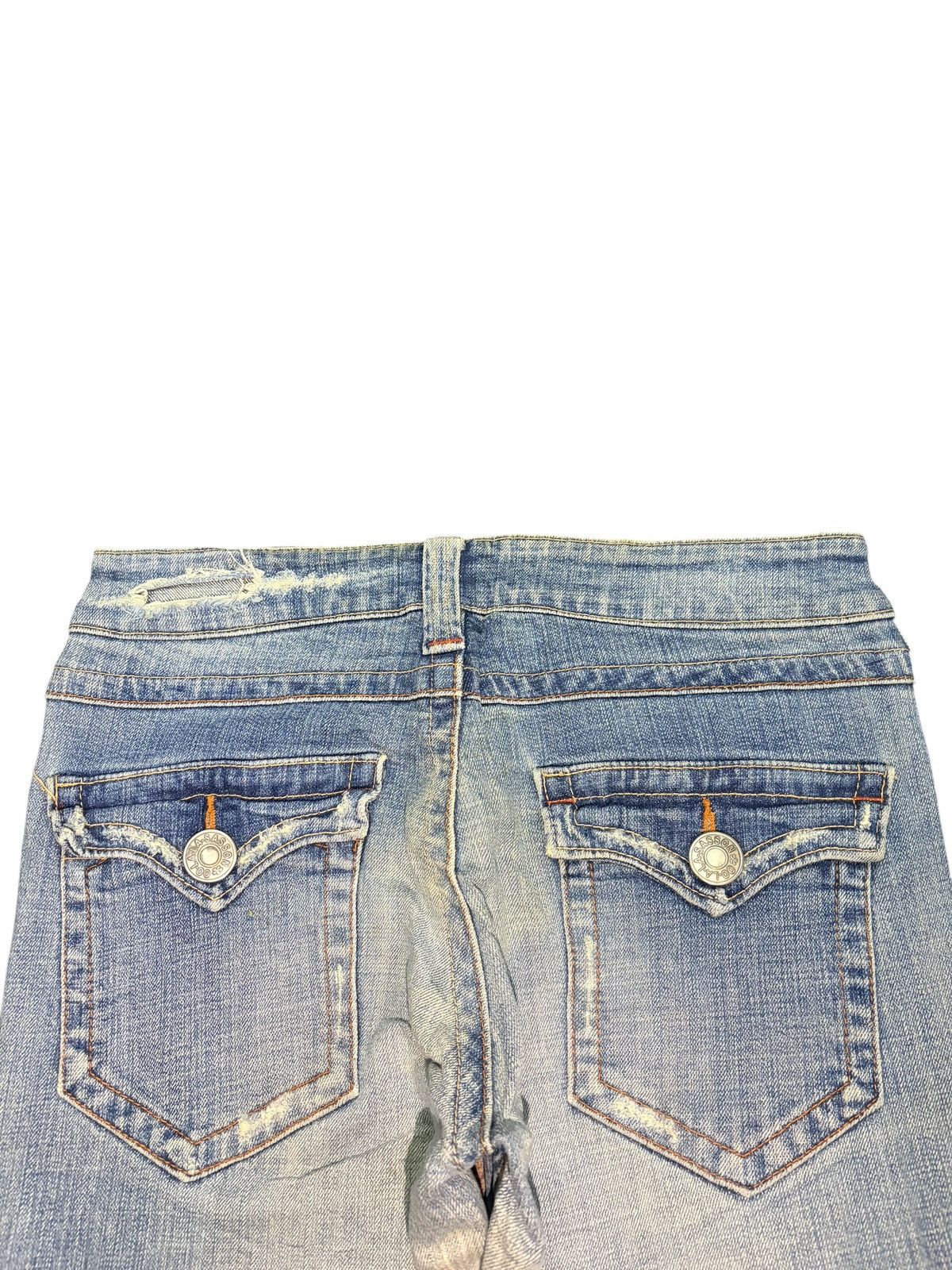 Diesel Vintage Japanese Brand Faded Wash Distress Flare Jeans Size 28" / US 6 / IT 42 - 4 Thumbnail