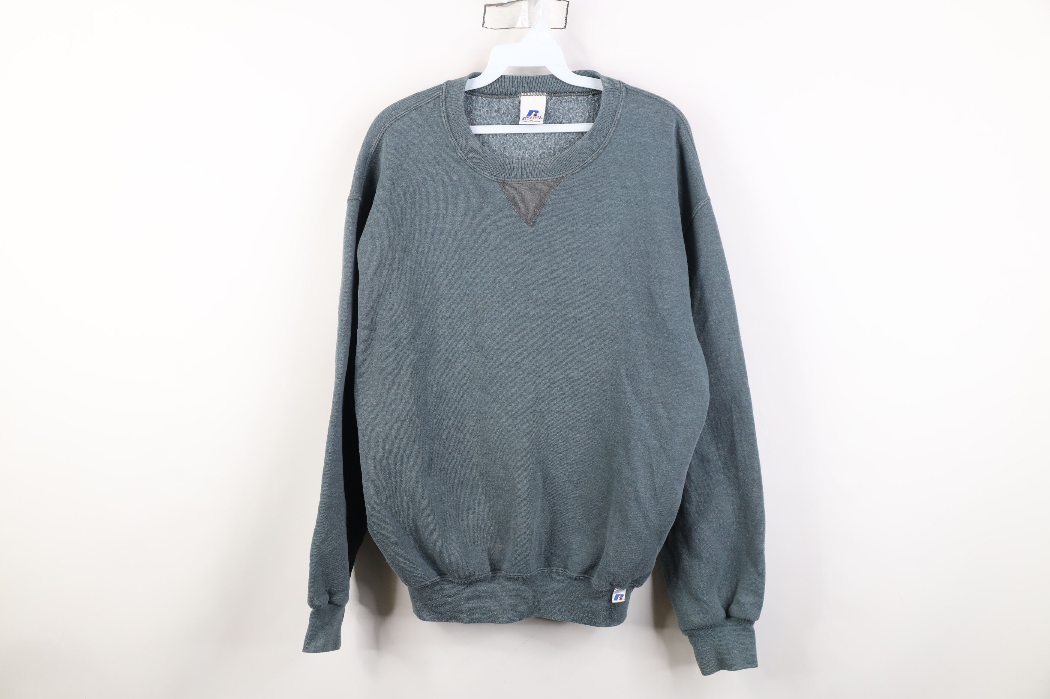 Russell Athletic Vintage 90s Russell Athletic Blank Crewneck Sweatshirt Gray Size US M / EU 48-50 / 2 - 1 Thumbnail