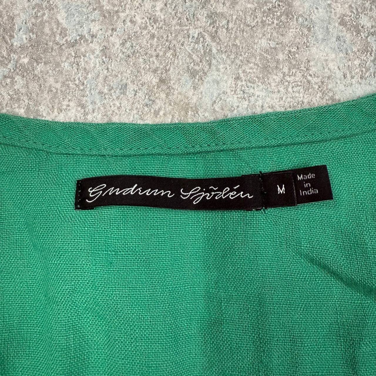 Gudrun Sjoden Gudrun Sjoden Green Linen Tunic Size M / US 6-8 / IT 42-44 - 4 Thumbnail