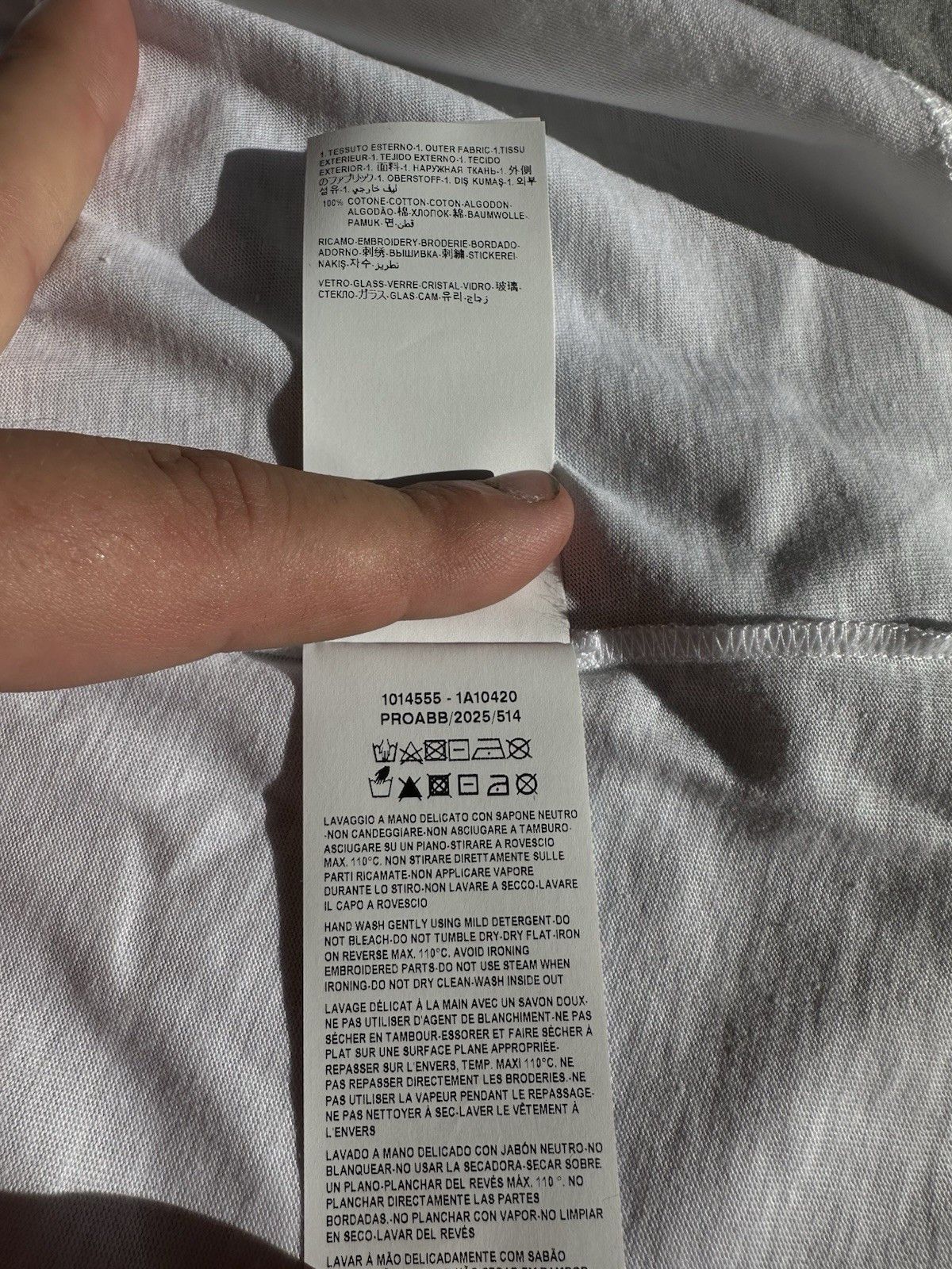 Versace White Versace Shirt With Gold Crystals Size M / US 6-8 / IT 42-44 - 7 Thumbnail