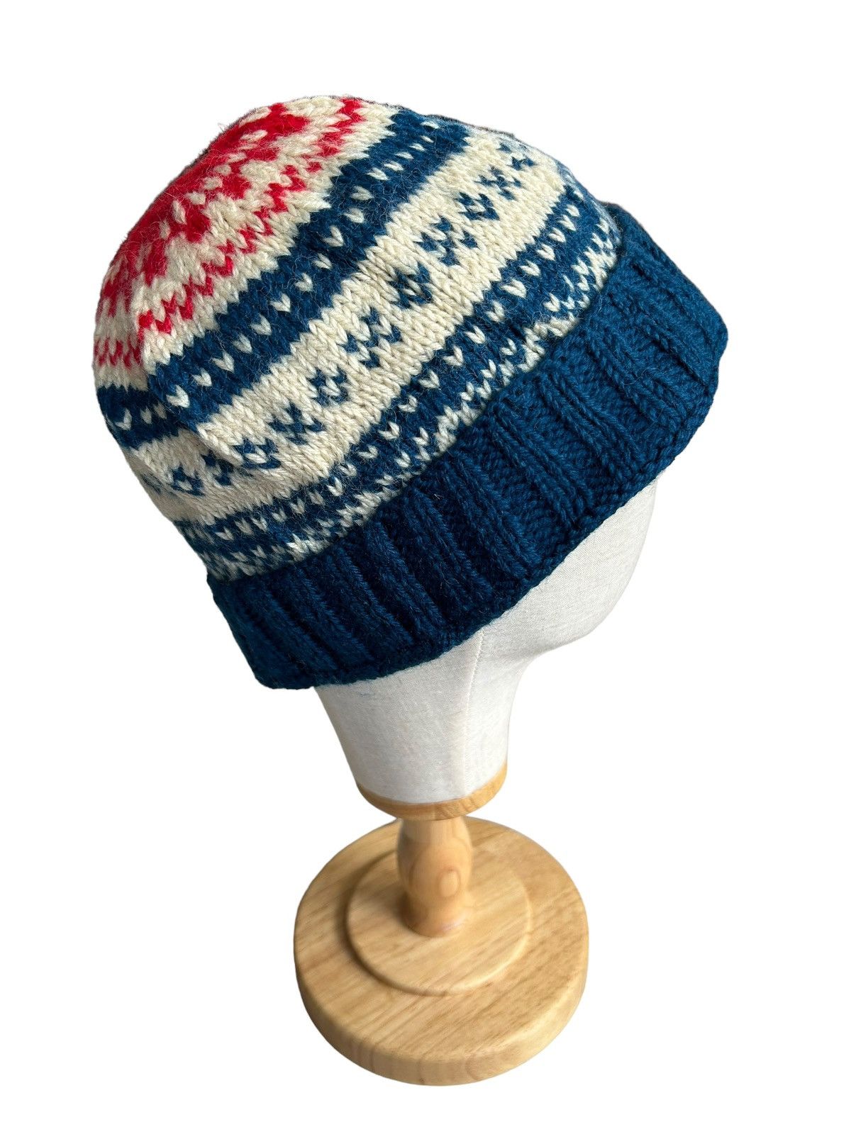 Japanese Brand Crochet Knitted Multicolour Beanie Hats Size ONE SIZE - 1 Thumbnail