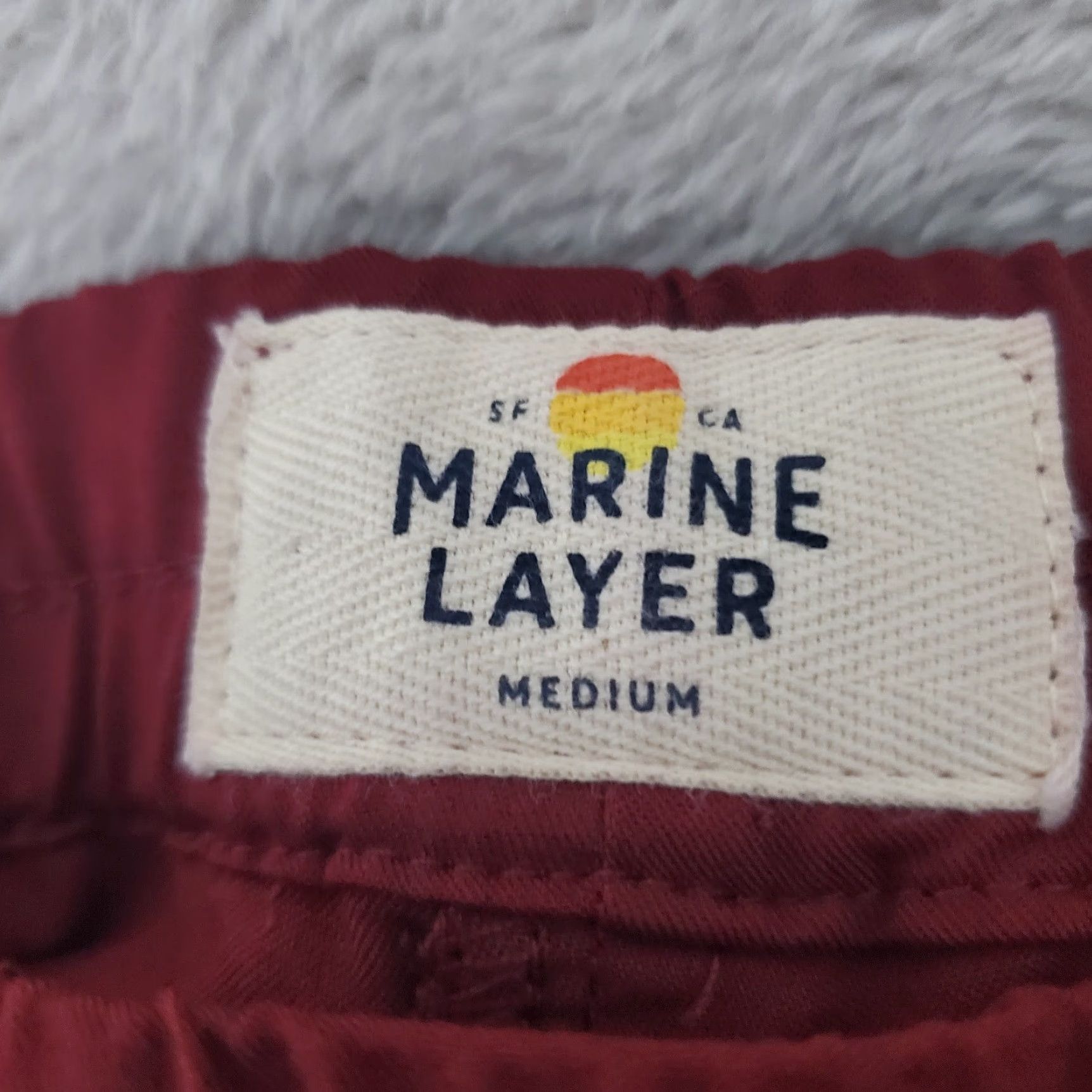 Marine Layer VINTAGE Marine Layer Pants Womens M Burgundy Allison Elastic Waist Tulip Hem Lightweight Size 32" / US 10 / IT 46 - 3 Thumbnail