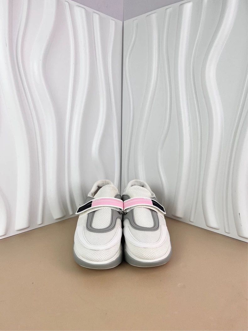 Prada Prada Size 35 White mesh Velcro small white shoes Sneakers Size US 4 / IT 34 - 3 Thumbnail