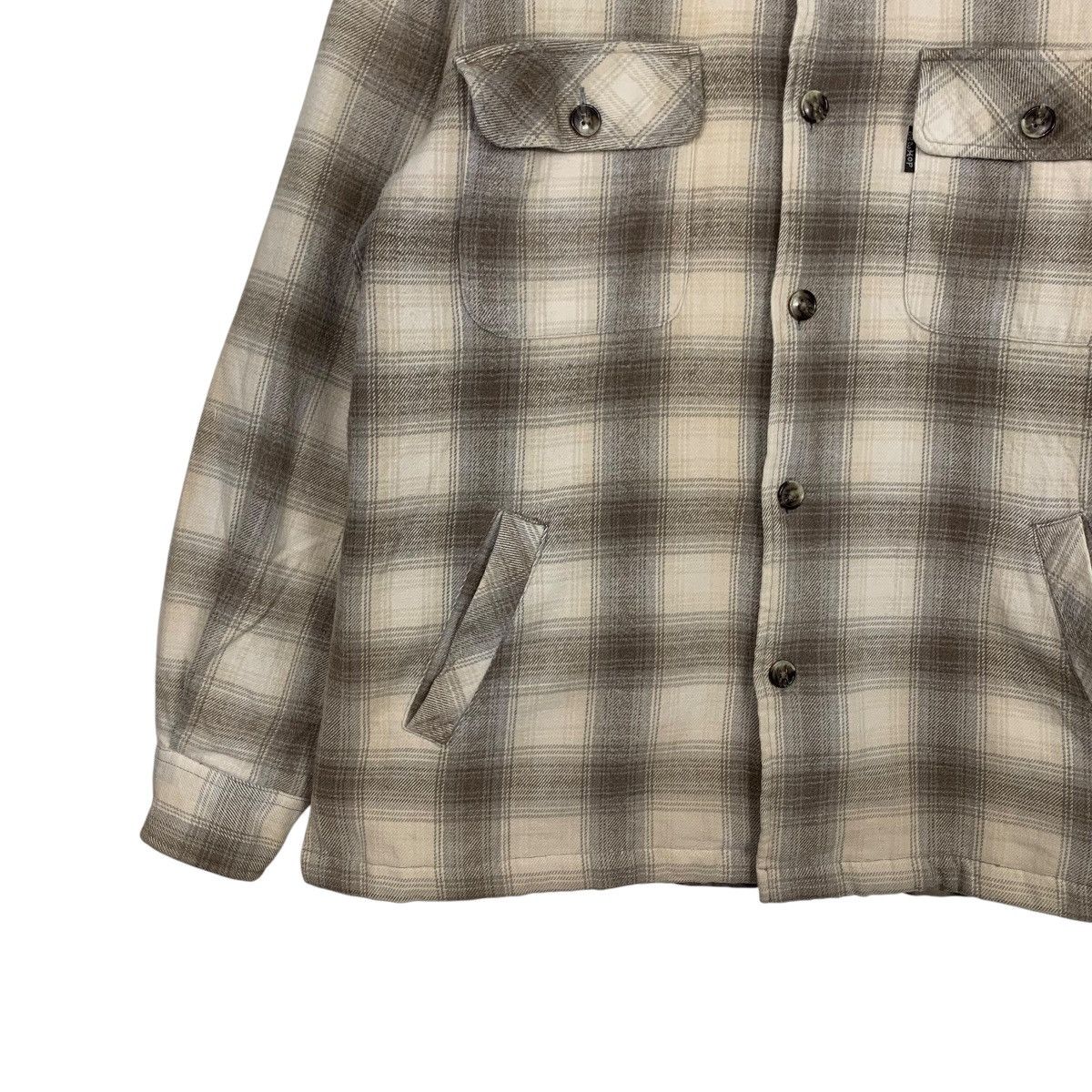 Vintage 90's SEA HOP Shadow Plaid 4 Pocket Flannel Jacket #2838-C128 Size US L / EU 52-54 / 3 - 5 Thumbnail