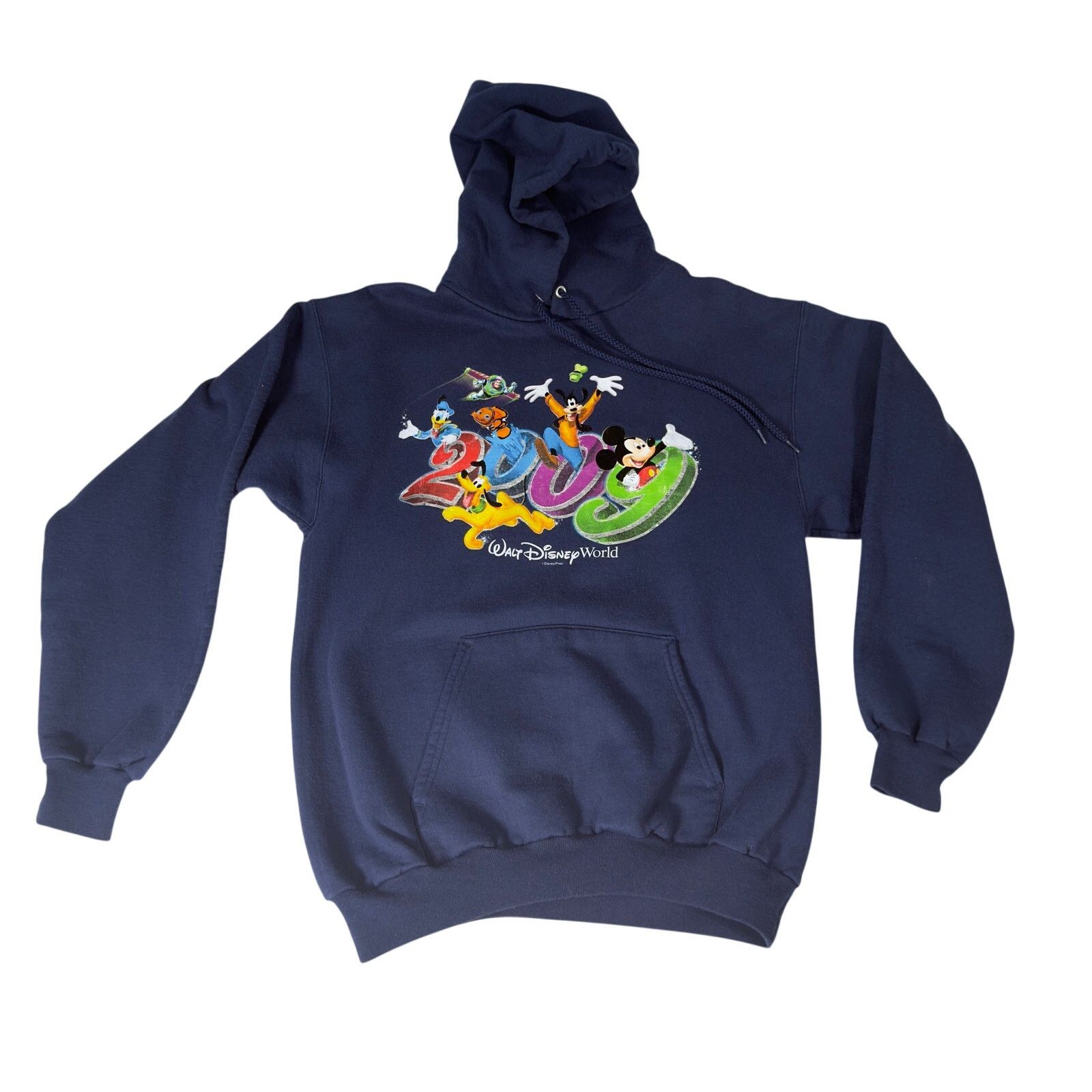 Disney Disney World by Hanes 2009 Hoodie Sweatshirt M Fleece Blue Size US M / EU 48-50 / 2 - 1 Thumbnail