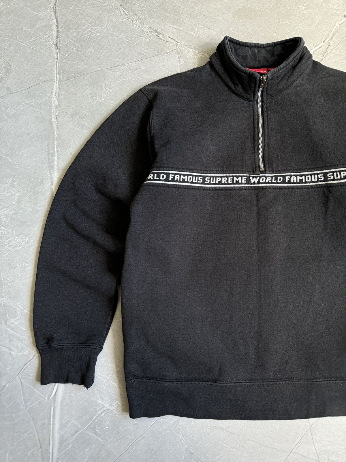 Supreme Supreme World Famous 1/4 Zip Sweatshirt Size US L / EU 52-54 / 3 - 3 Thumbnail
