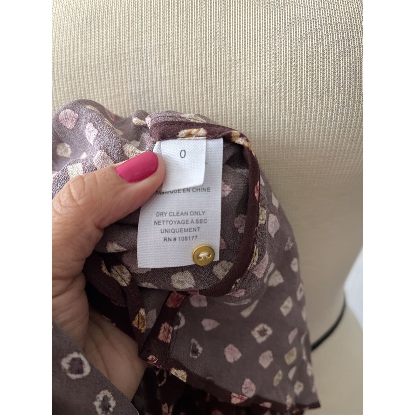 Ulla Johnson Plum Red Polka Dot Print Top Cotton Sleeveless