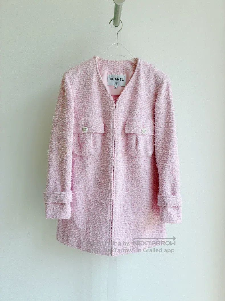 Chanel Chanel 21C pink tweed jacket Size XXS / US 00 / IT 34 - 2 Thumbnail